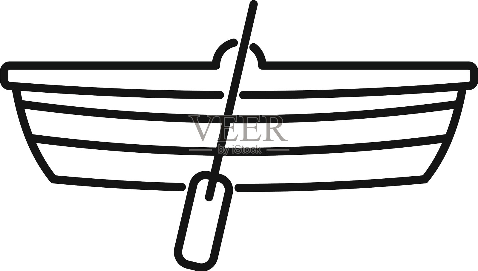 移民木船图标轮廓风格图标素材