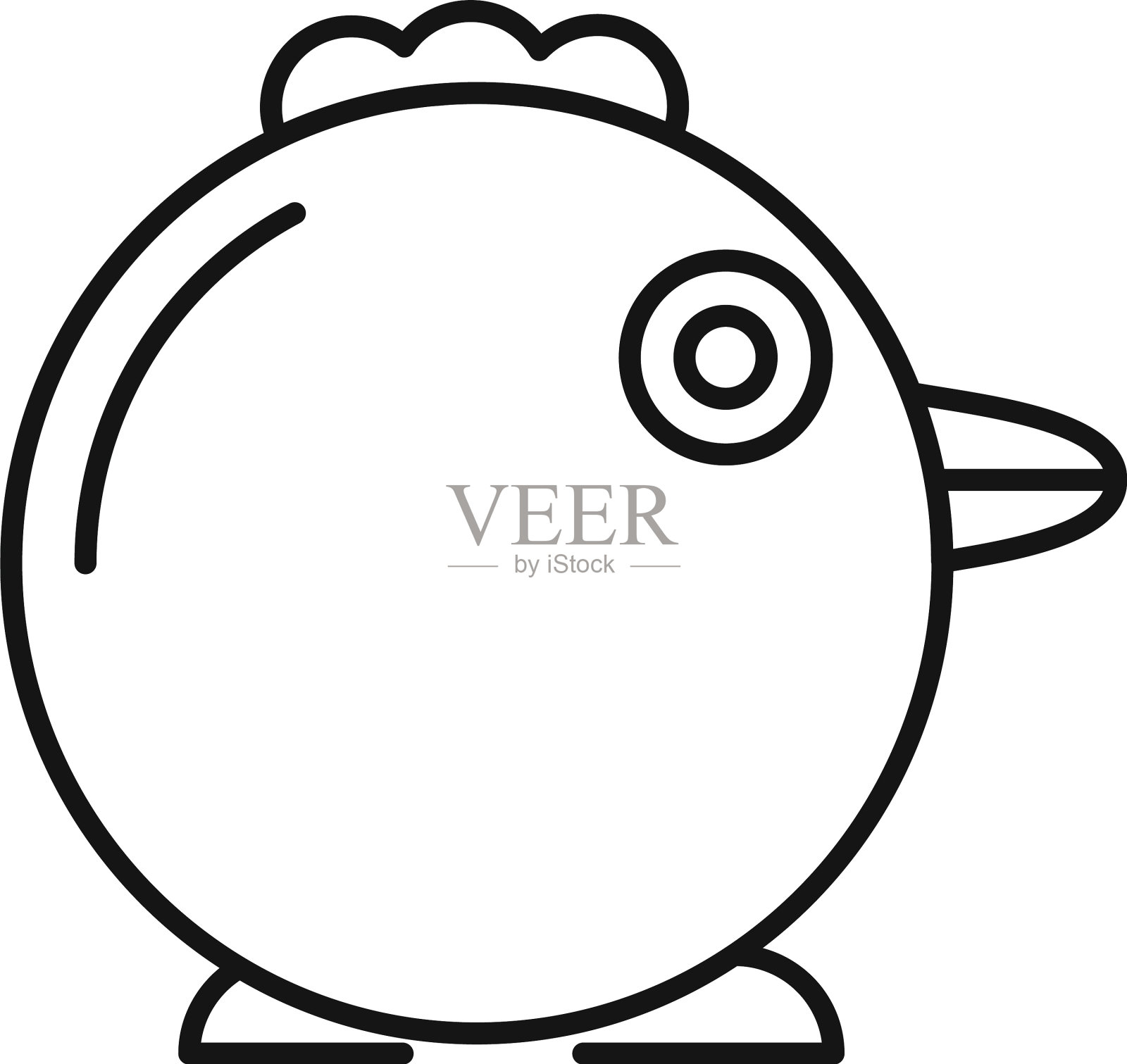 鸡batoy图标轮廓风格设计元素图片