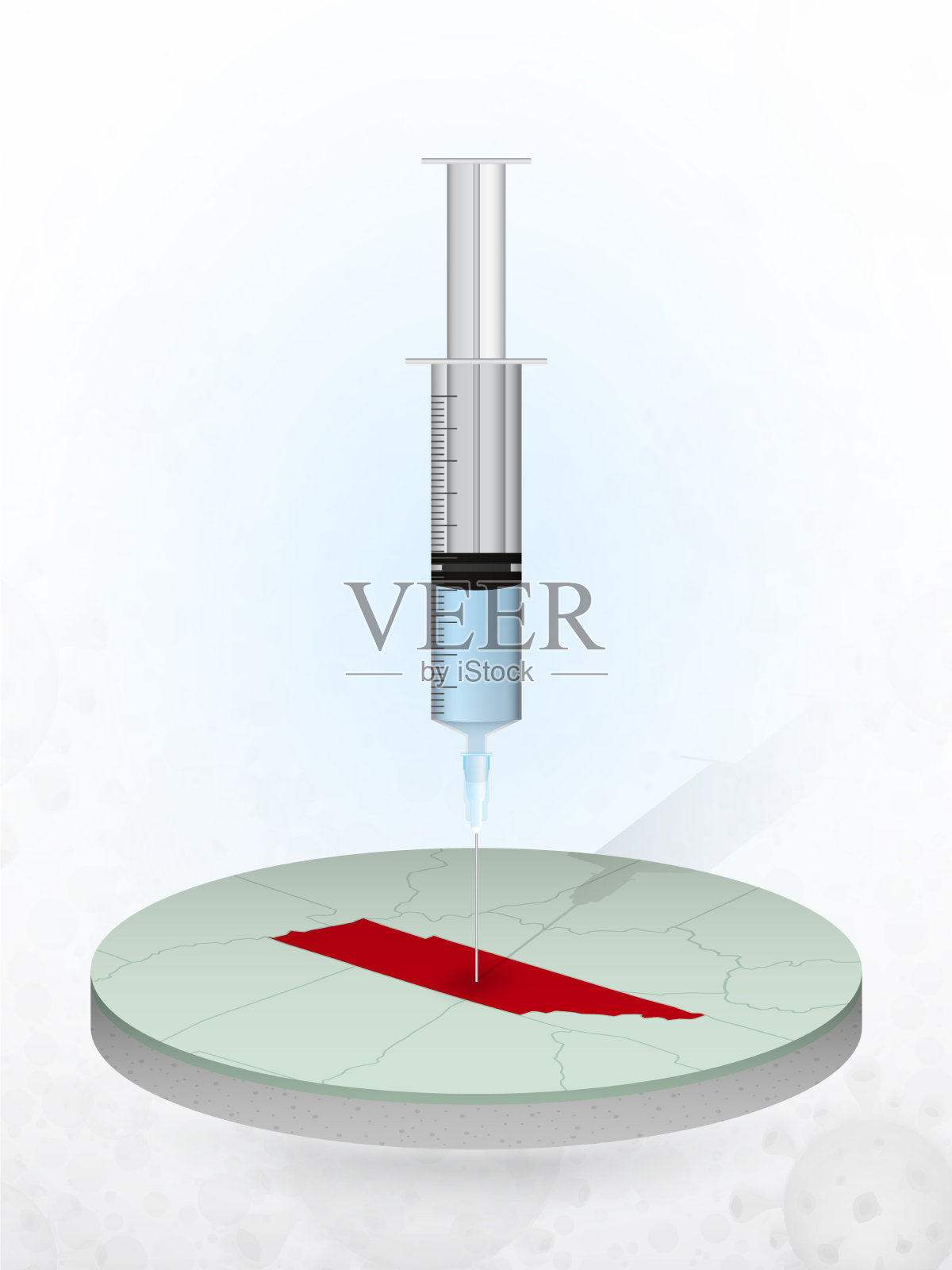 田纳西用注射器注射插画图片素材