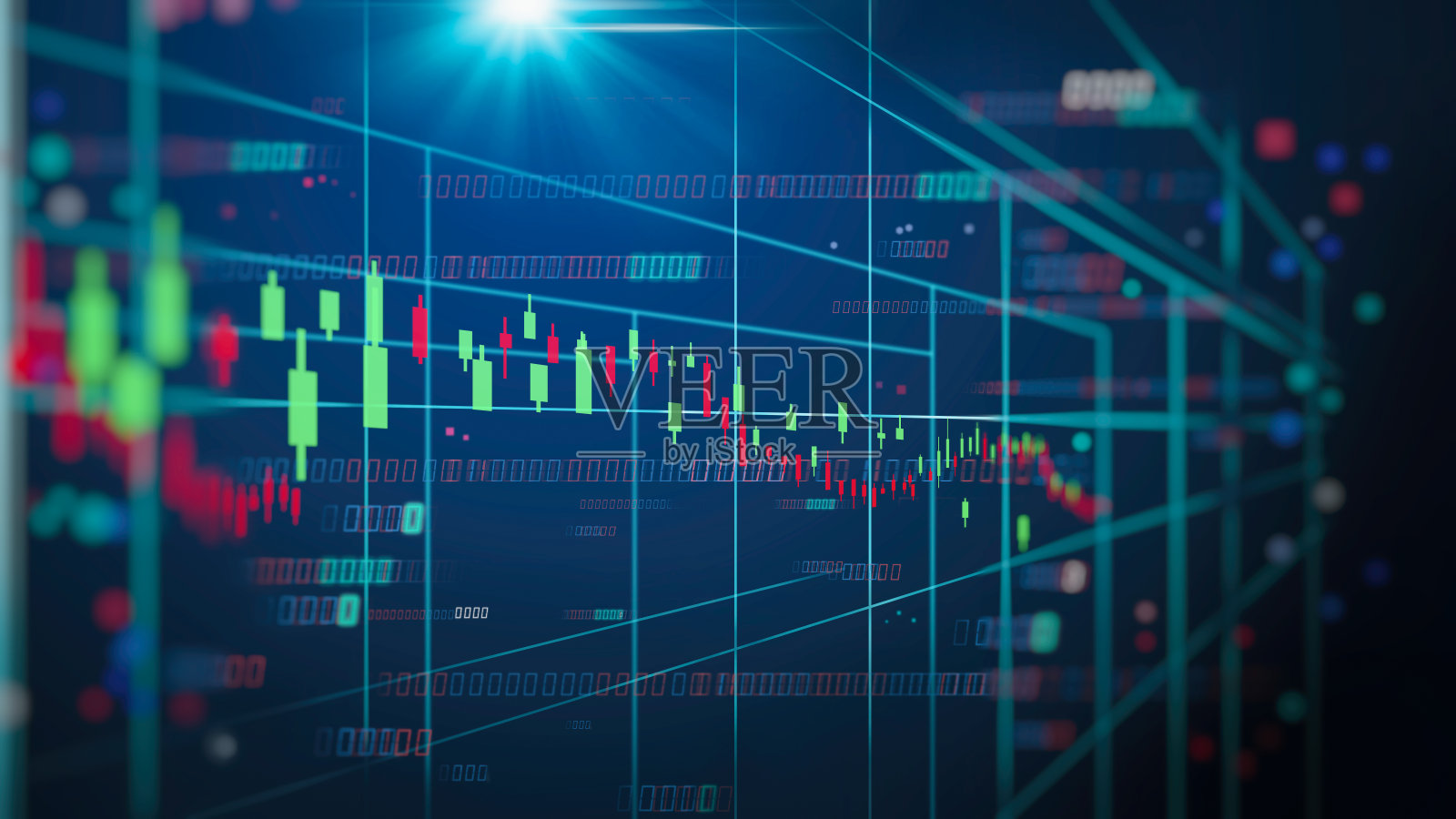 股票市场或外汇交易图表和烛台图表适合金融投资概念。经济趋势背景的商业想法和所有的艺术作品设计。抽象的金融背景。照片摄影图片