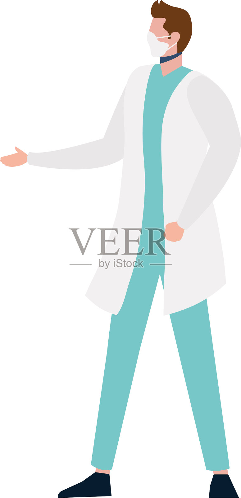 男医生站设计元素图片