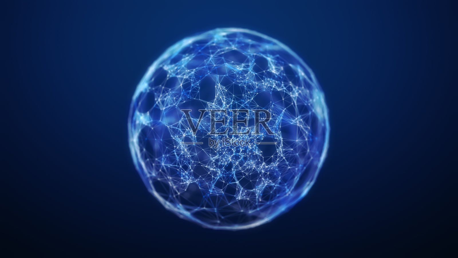 蓝丛球线框技术背景照片摄影图片