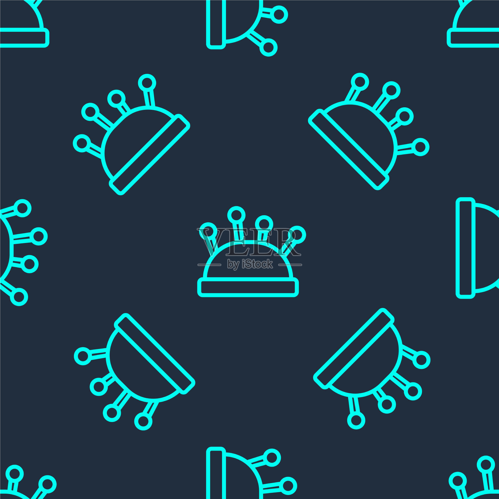 绿线针床与针icon隔离插画图片素材