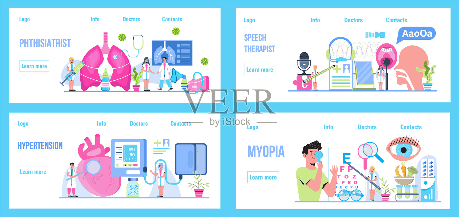 肺科医生肺科医生概念心脏插画图片素材