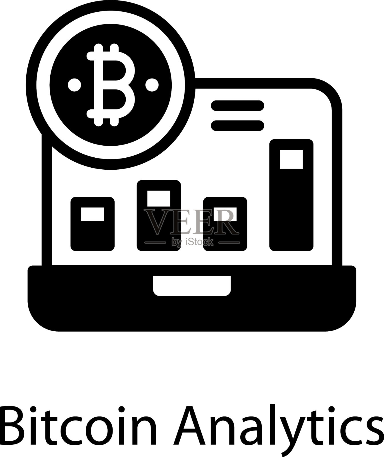 比特币的分析插画图片素材