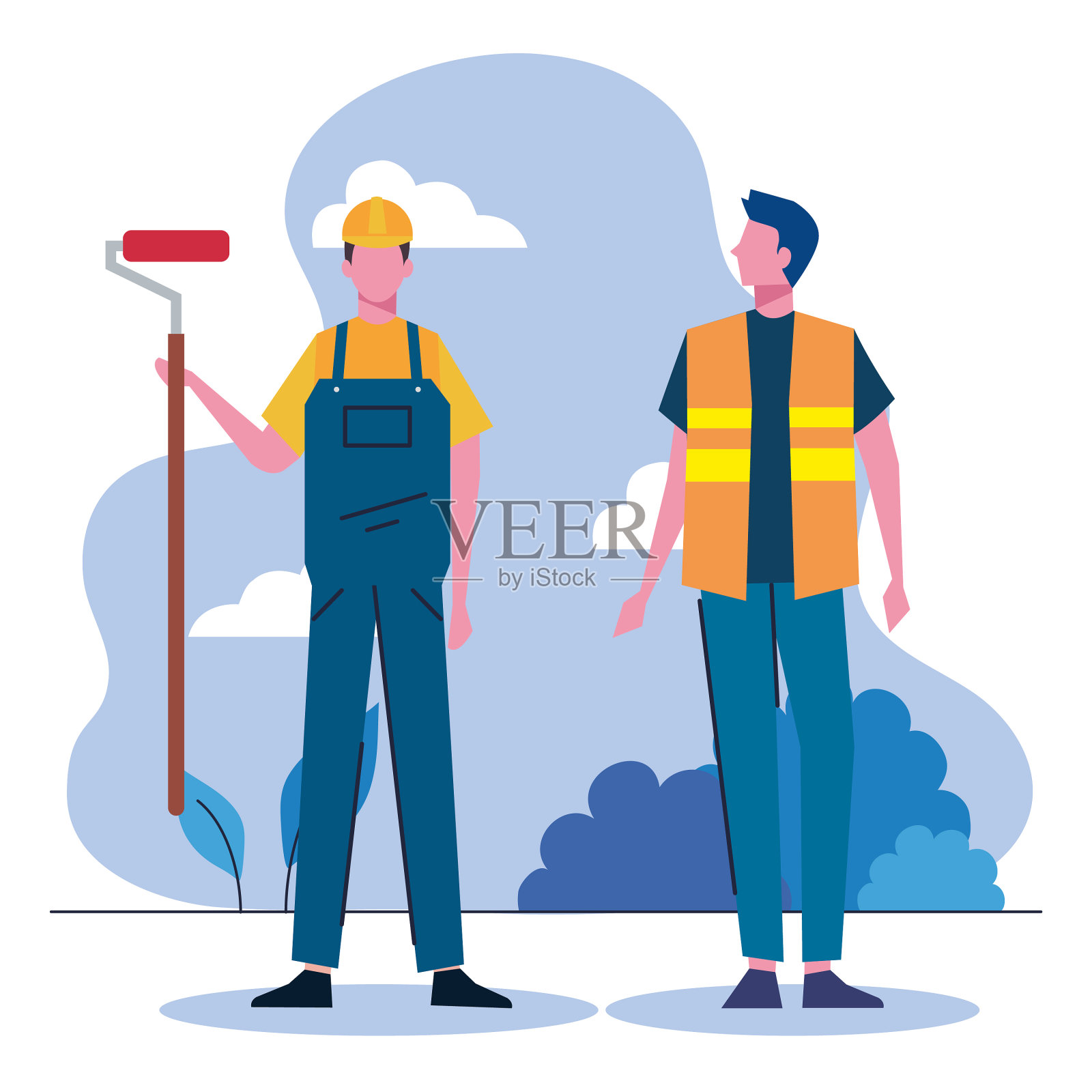 画家和建筑师设计元素图片