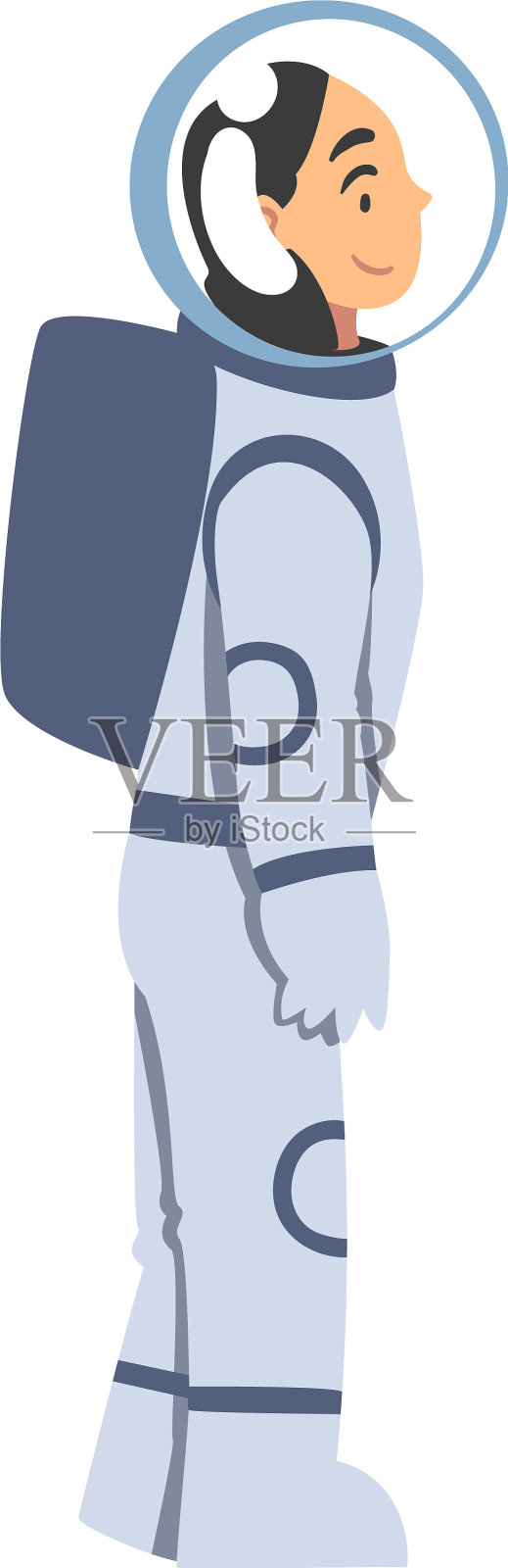 宇航员背着背包旅行设计元素图片