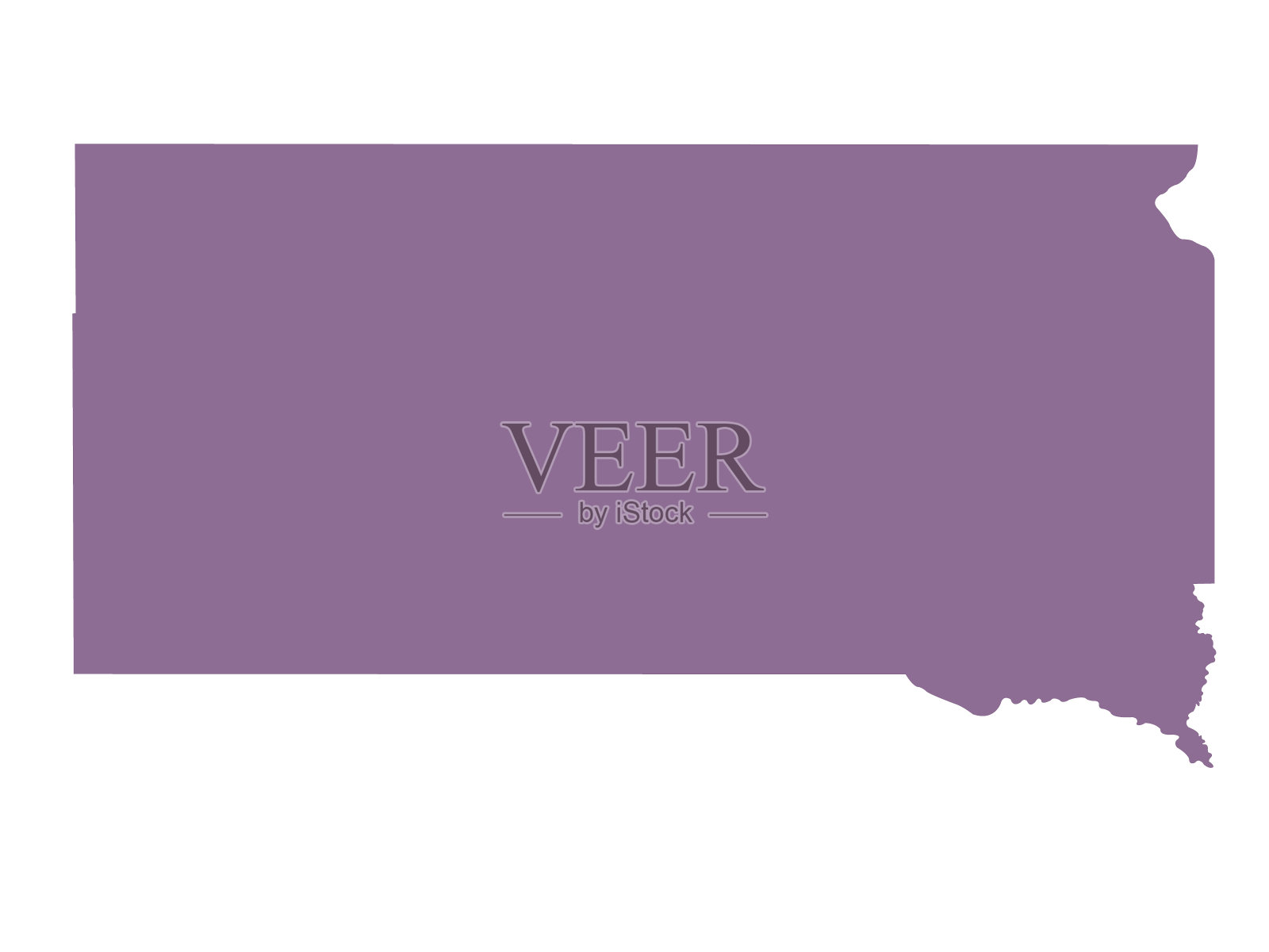 南达科塔州地图插画图片素材