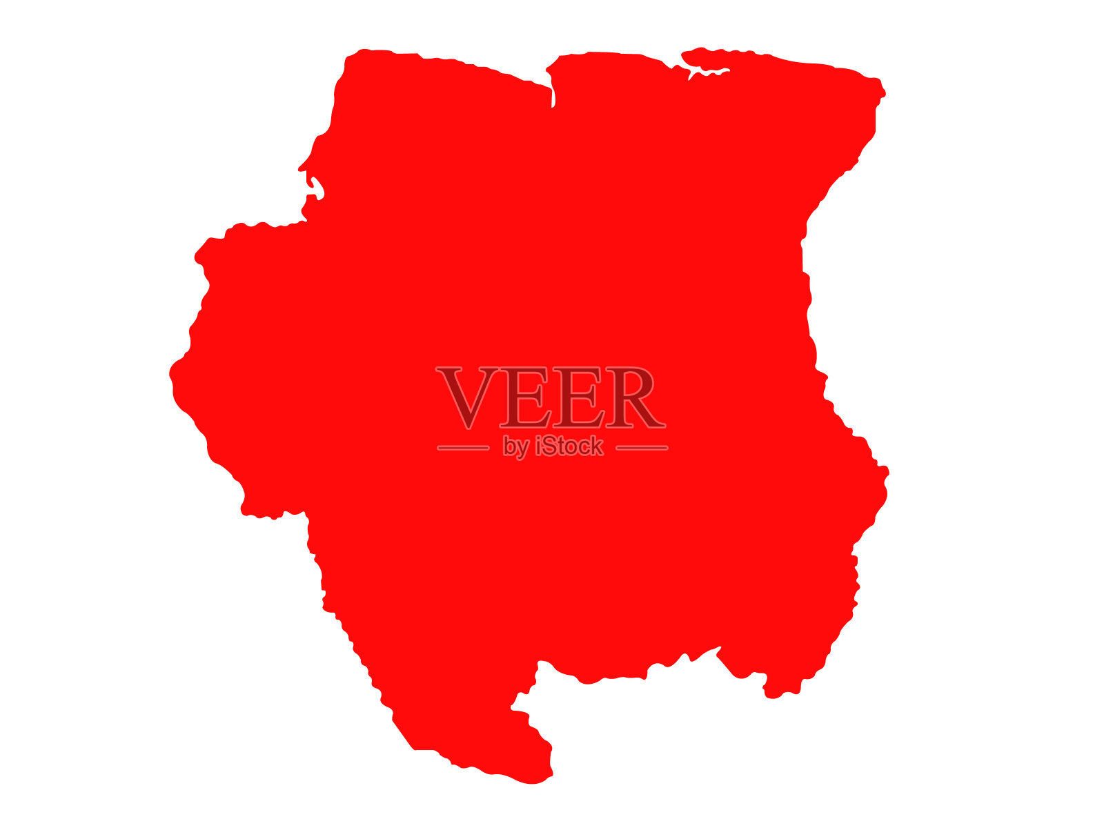 苏里南地图插画图片素材