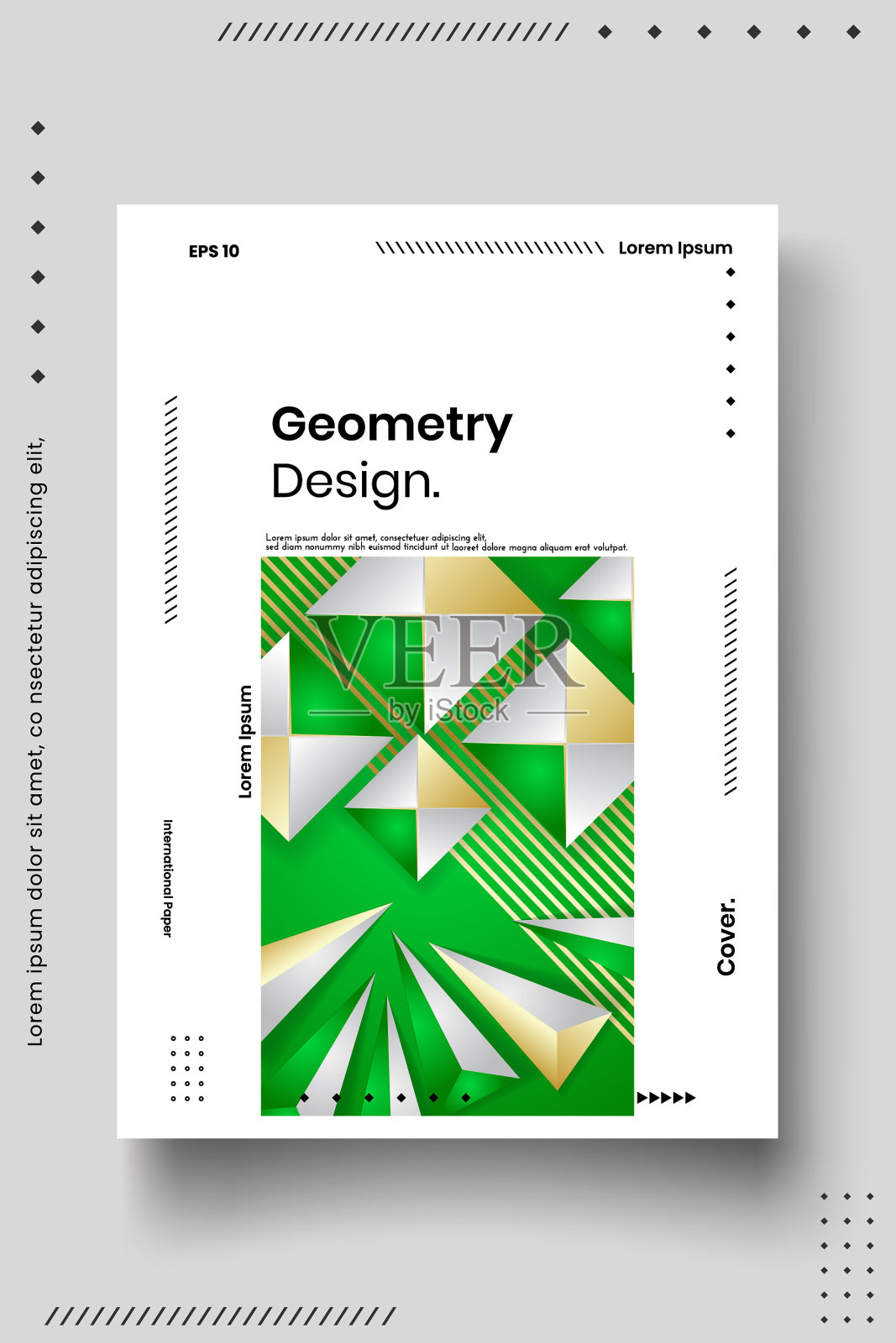 封面设计模板设置抽象的线条插画图片素材