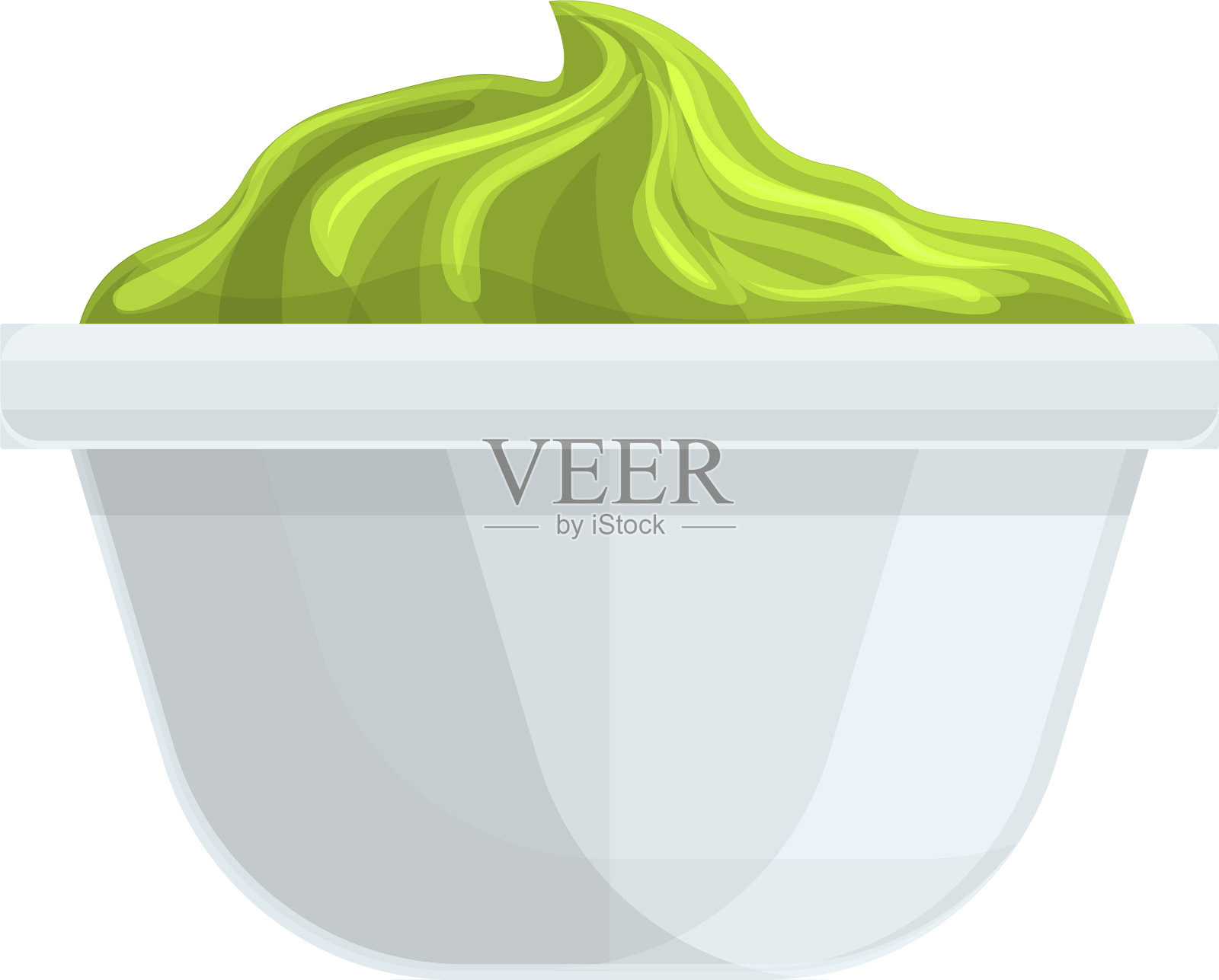 山葵碗图标卡通和扁平风格设计元素图片