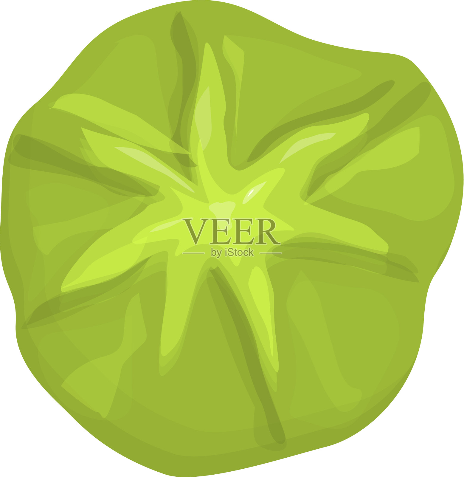 传统的山葵图标卡通和扁平风格设计元素图片