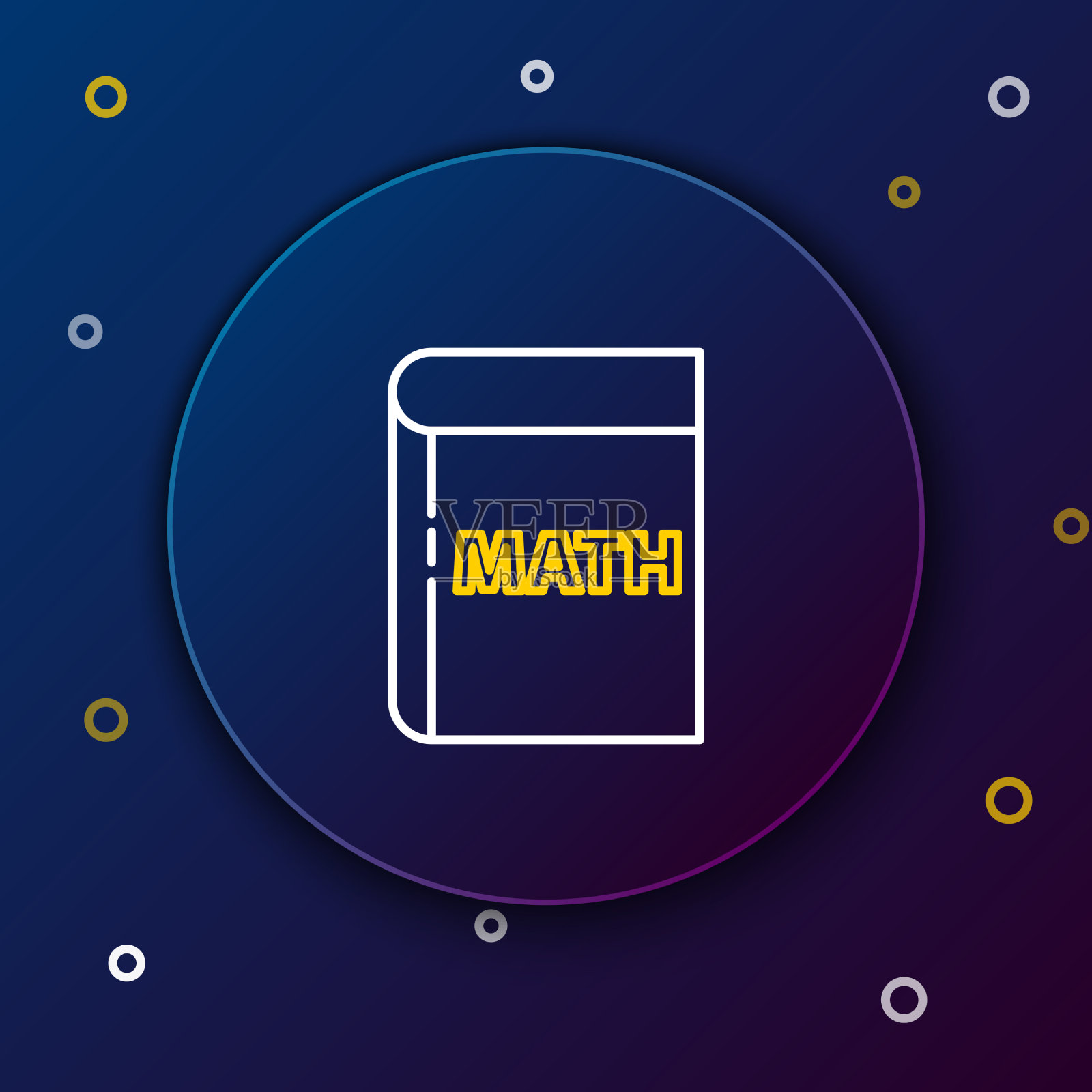 线书与字数学图标孤立上插画图片素材