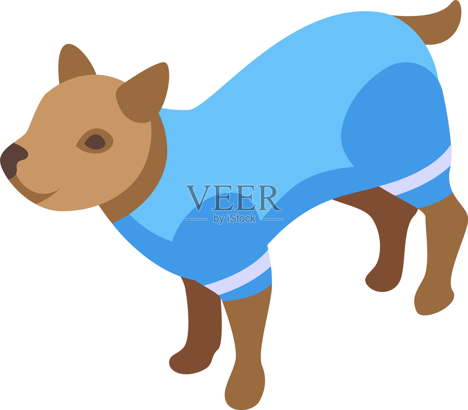 配件狗布图标等距风格插画图片素材