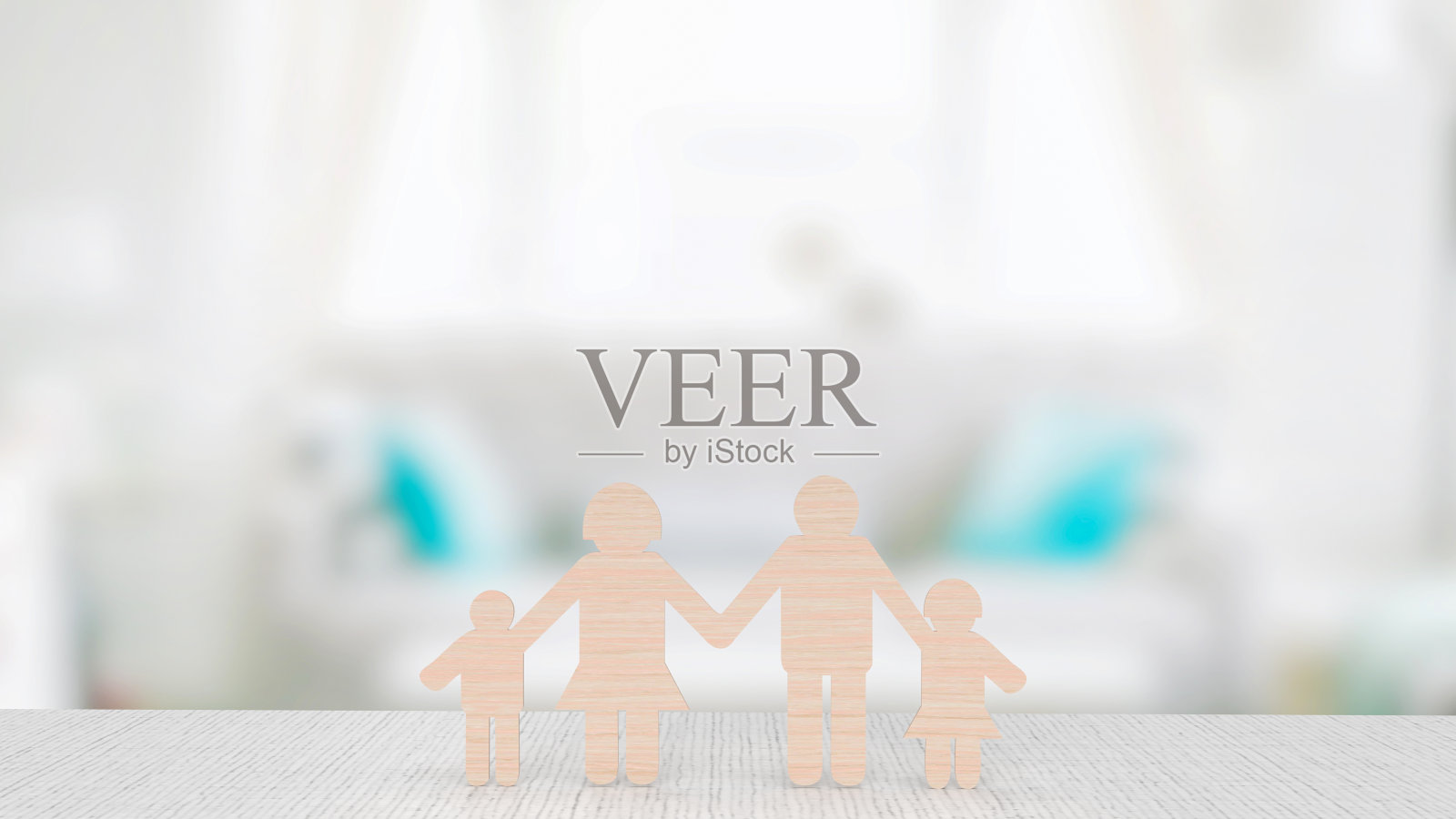 家庭木刻商业概念3d渲染照片摄影图片