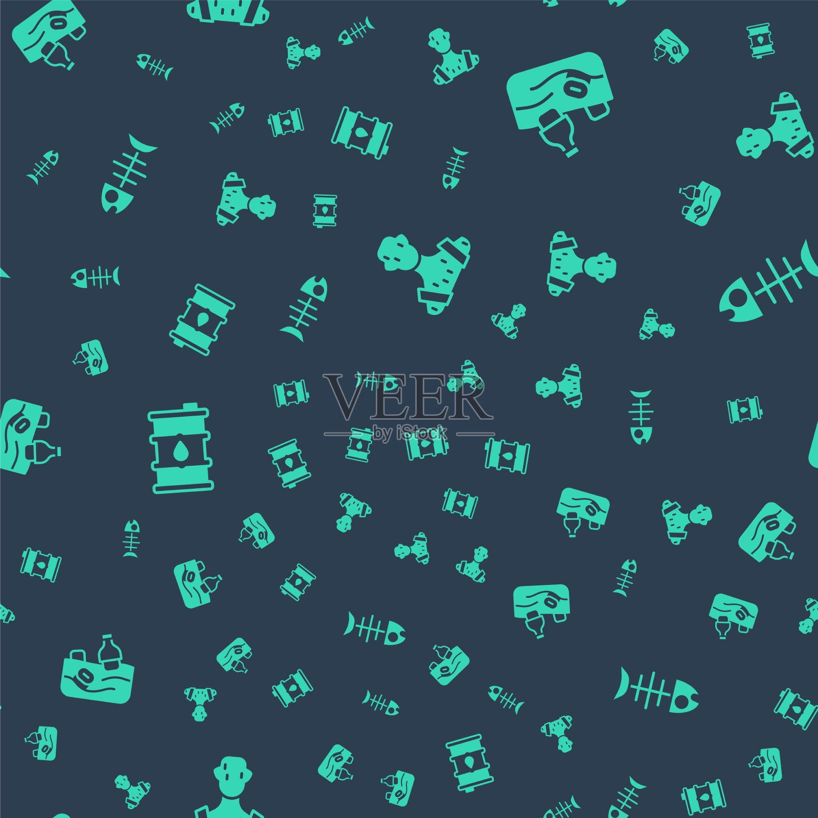 设定高体温污染问题图标素材