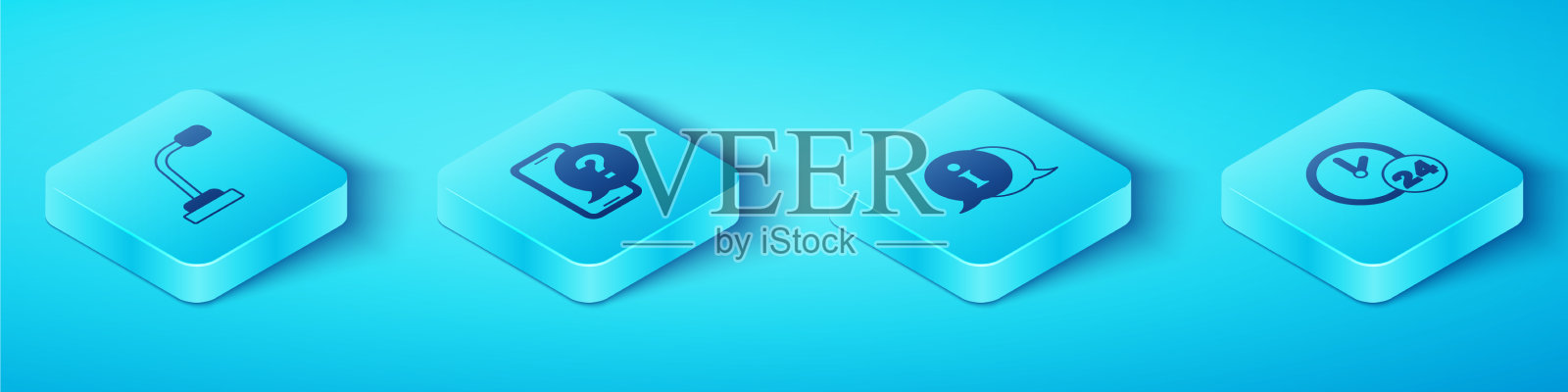 设置等距麦克风电话24小时图标素材