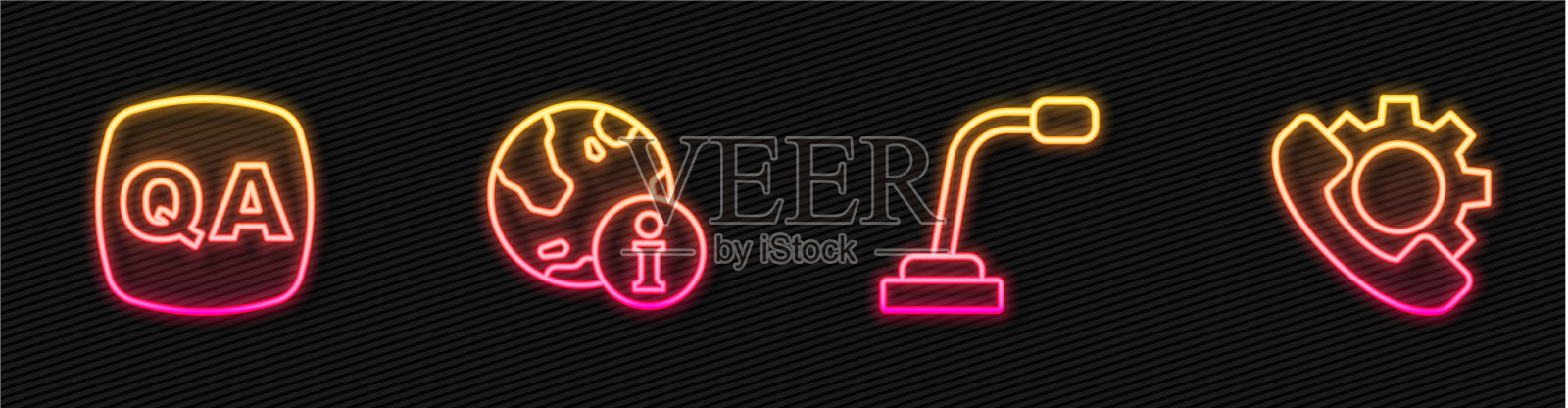 设置线上麦克风问答图标素材