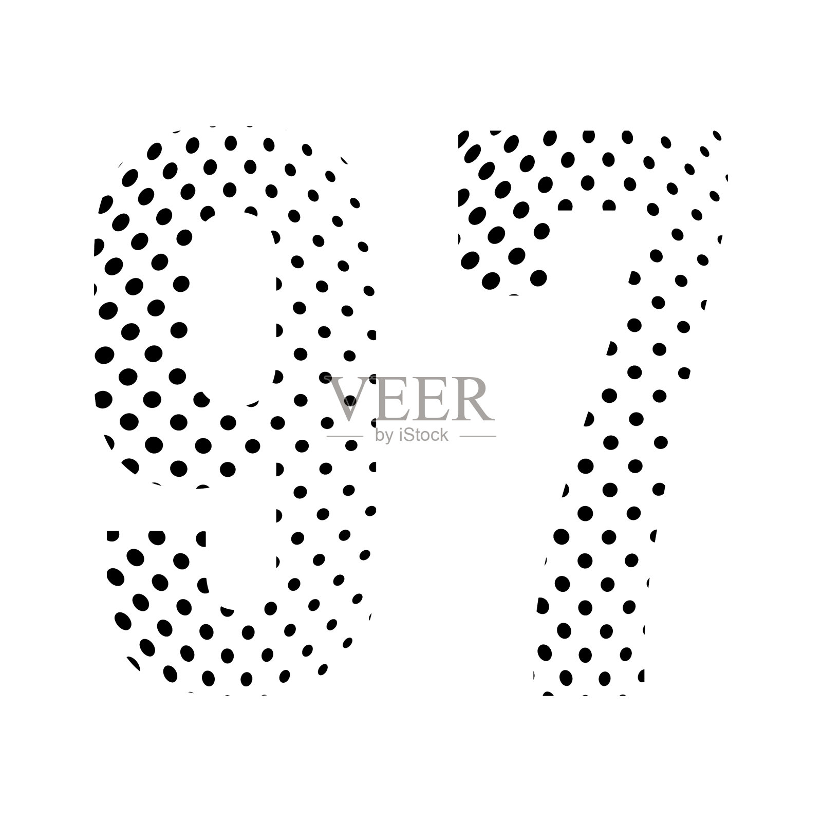 号码97 97，半色调，虚线插画图片素材