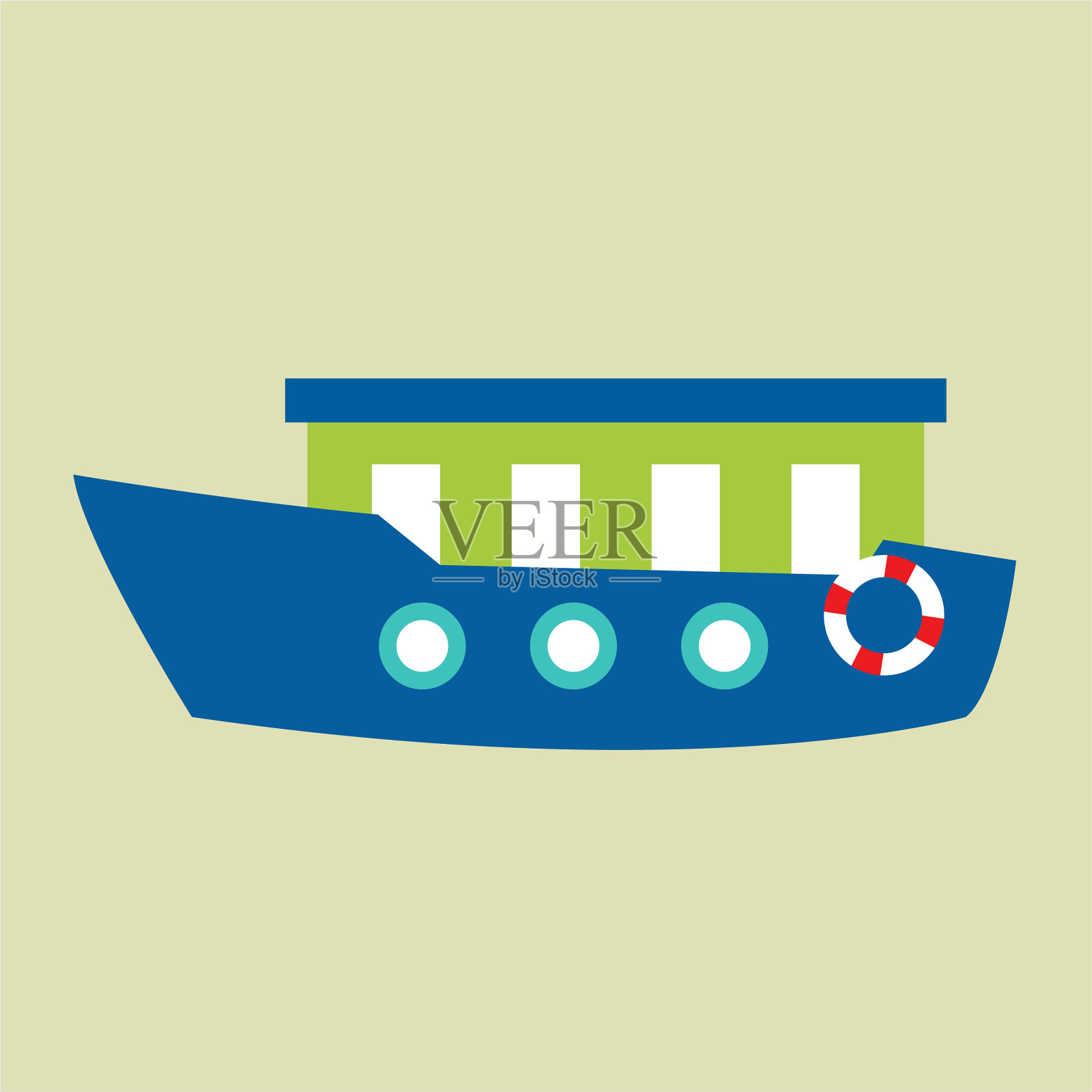 远洋运输船插画图片素材