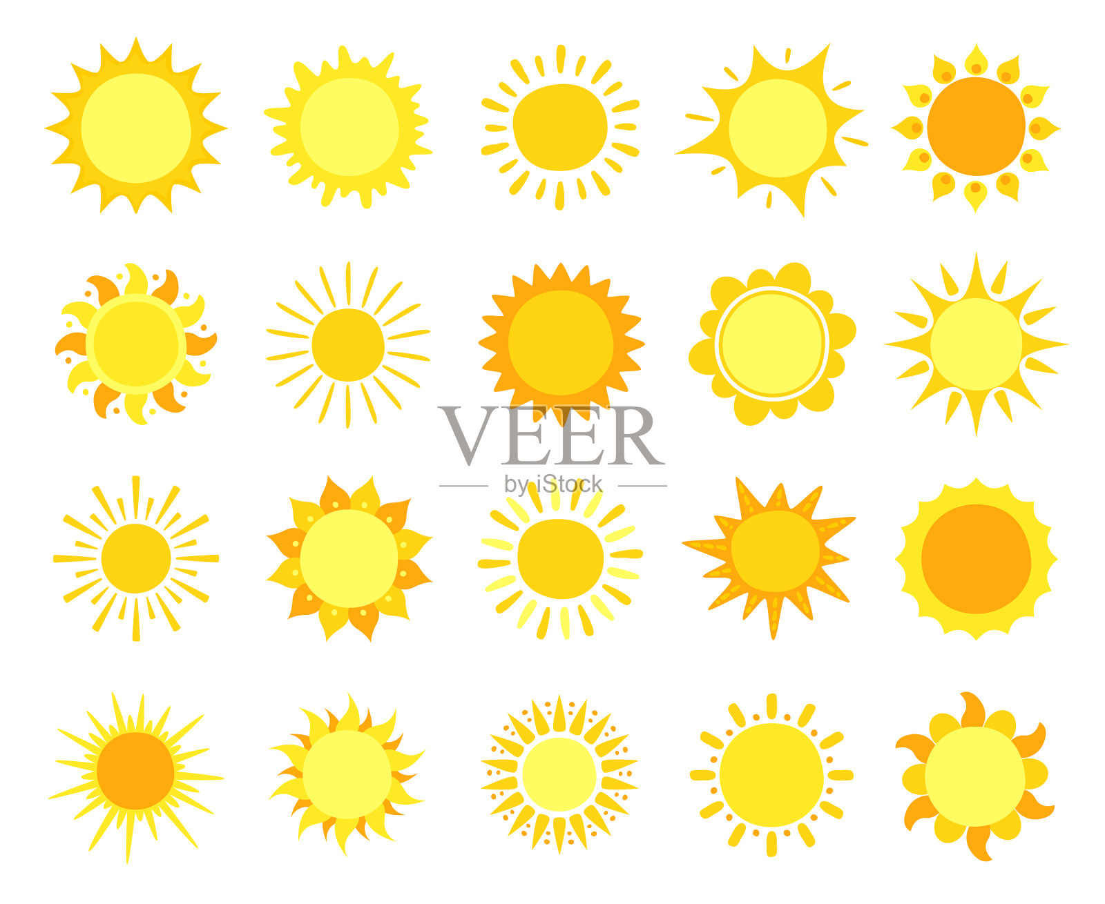 太阳象阳光，炎热的夏天和日出插画图片素材