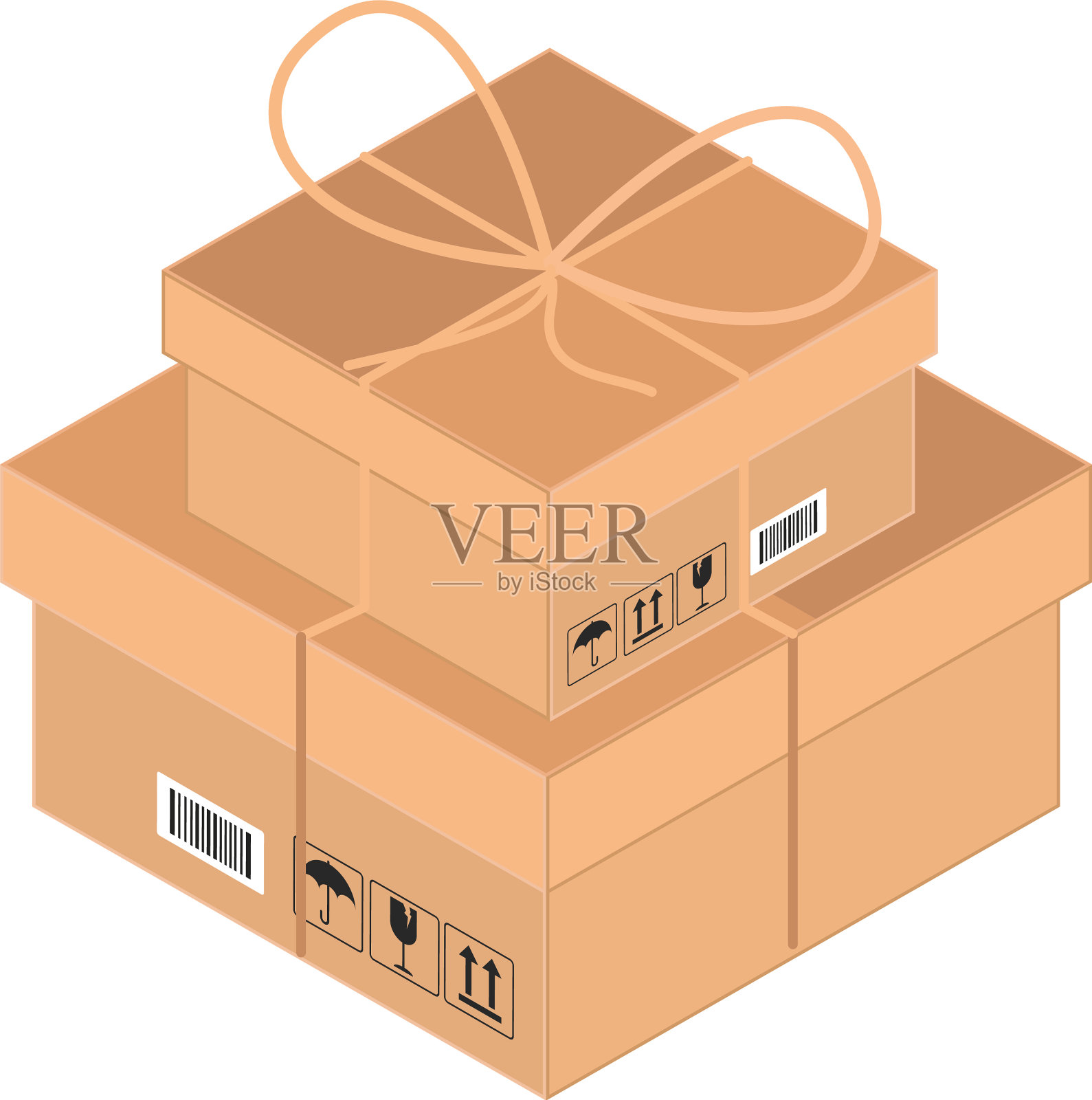 包裹交付箱子设计元素图片