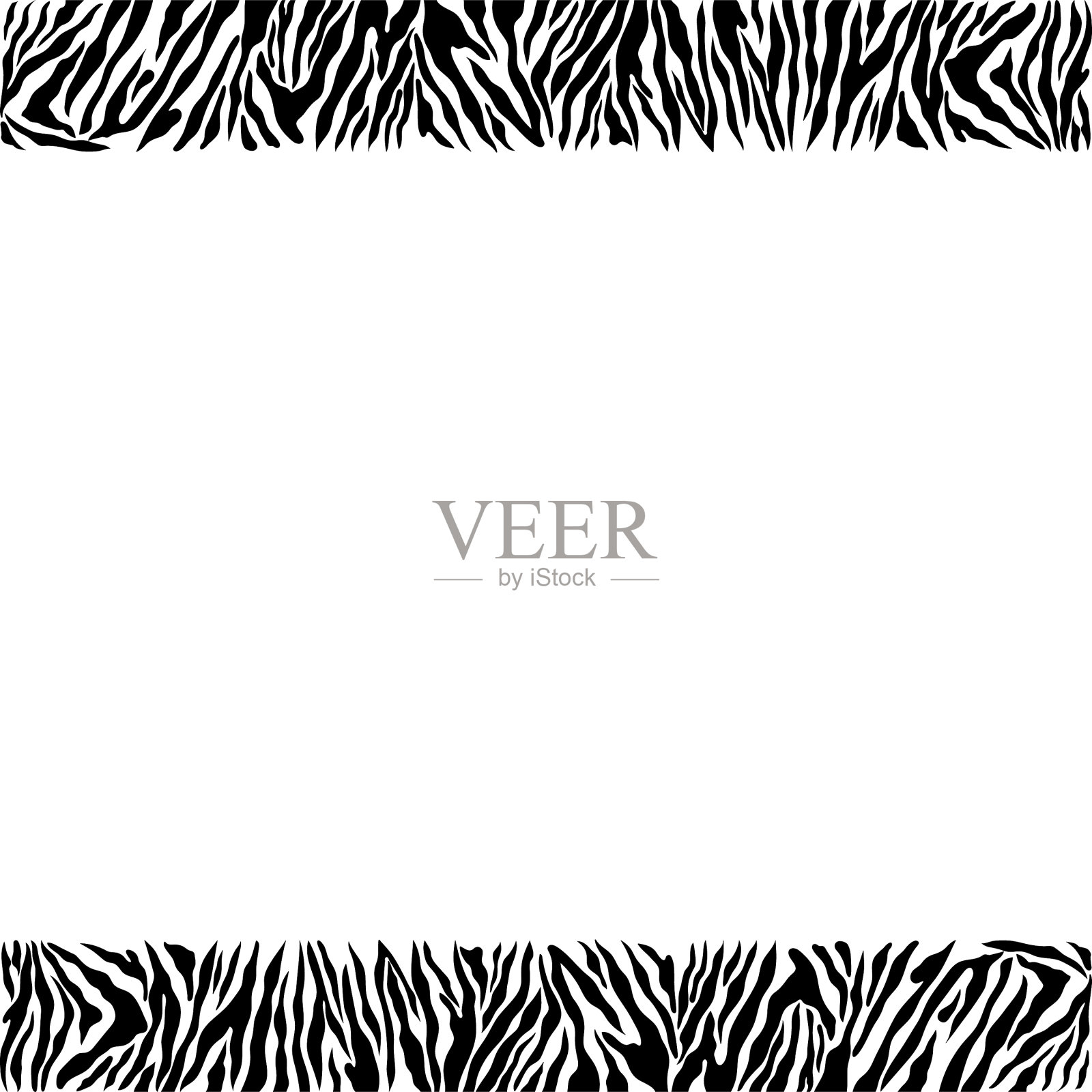 抽象几何框架上的皮肤老虎插画图片素材