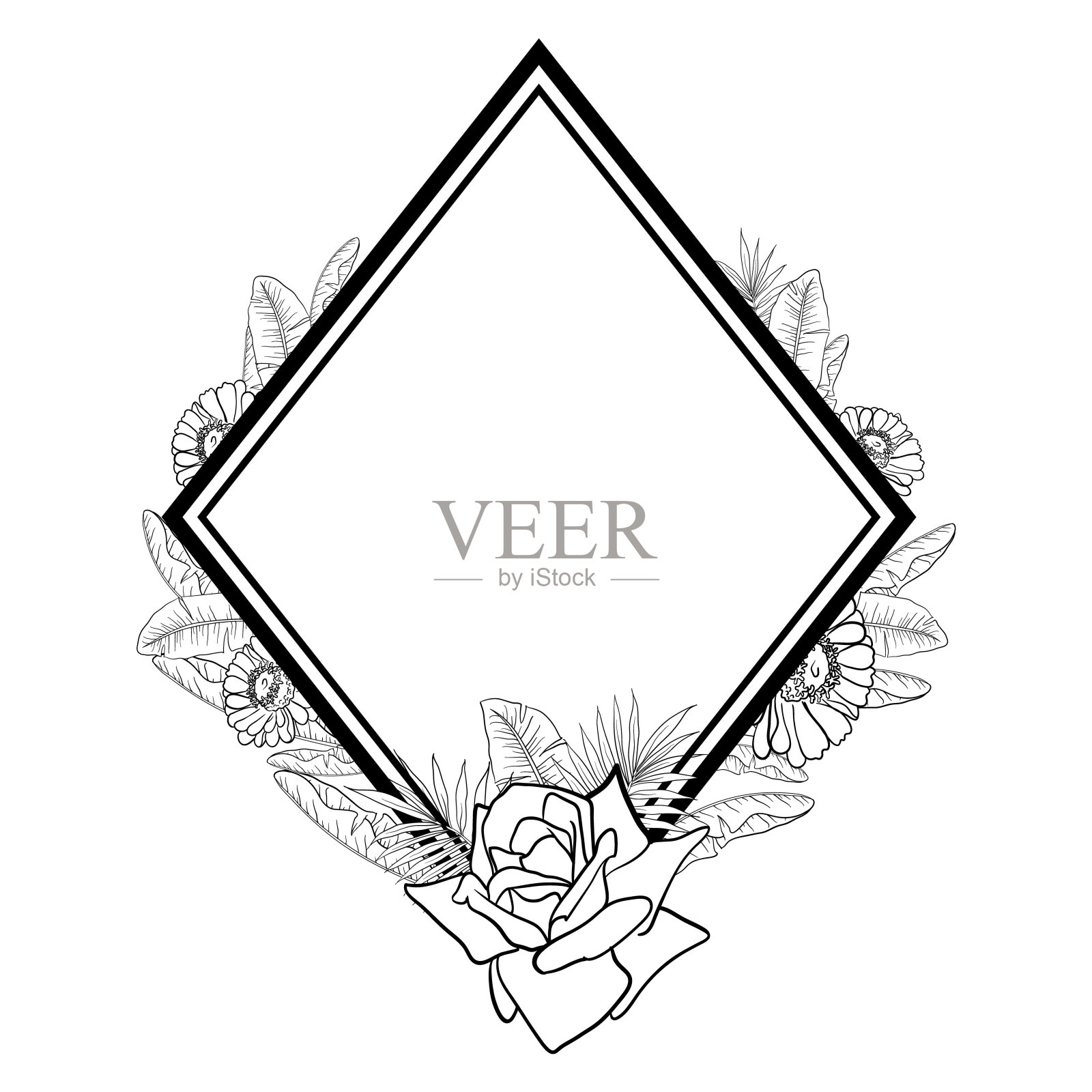 可用于您的婚礼，生日邀请插画图片素材