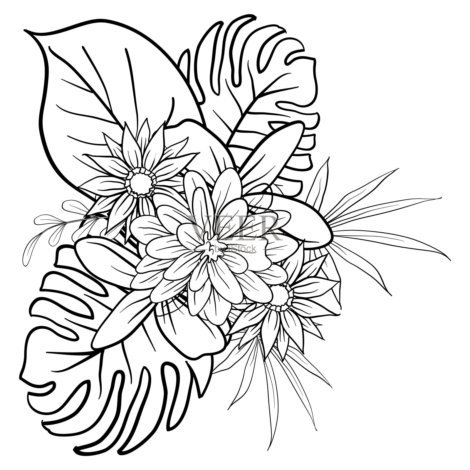 可用于您的婚礼，生日邀请插画图片素材