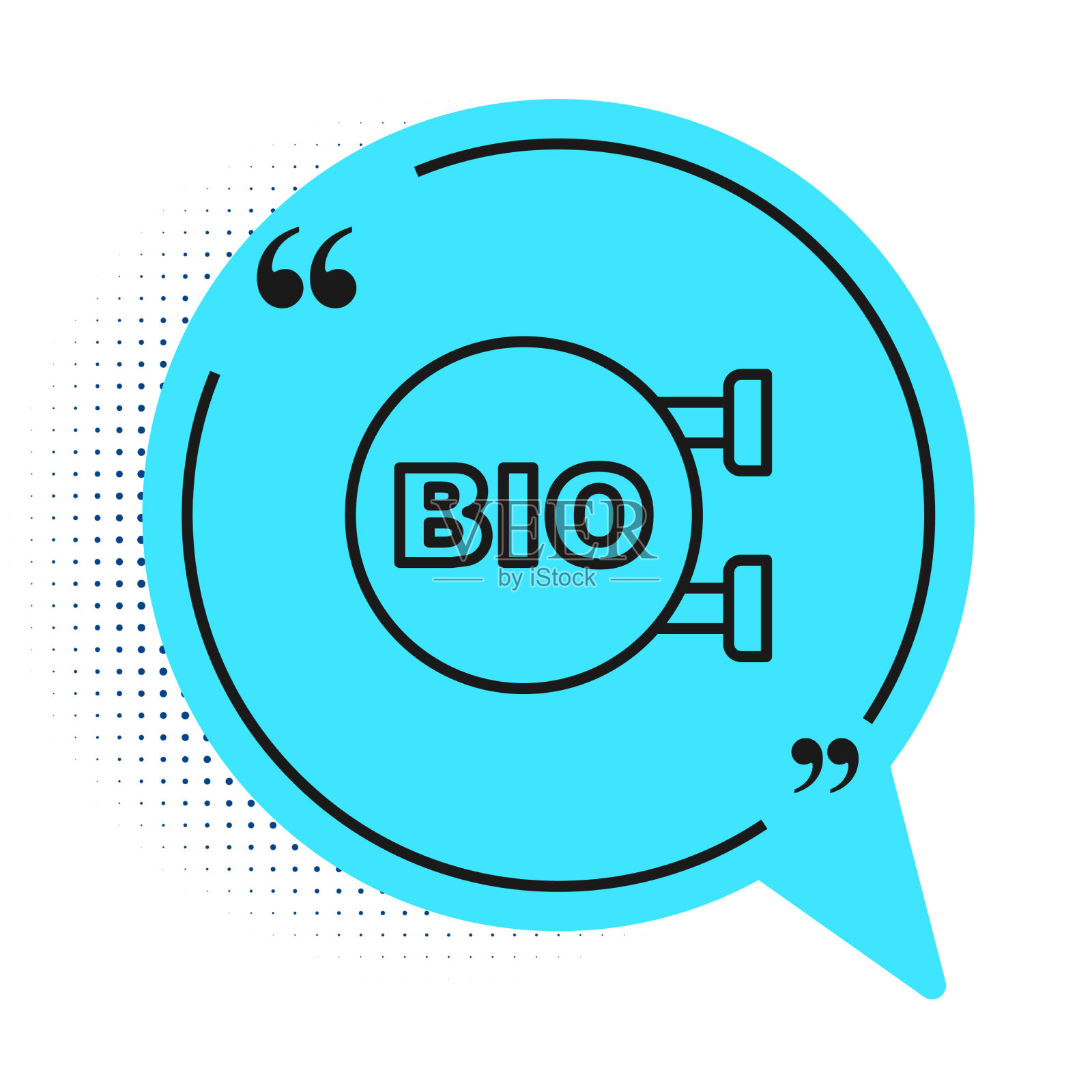 黑线生物绿色健康食品图标隔离上插画图片素材