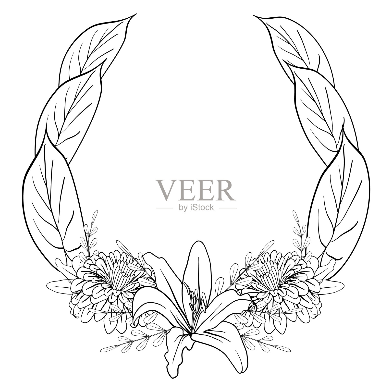 可用于您的婚礼，生日邀请插画图片素材