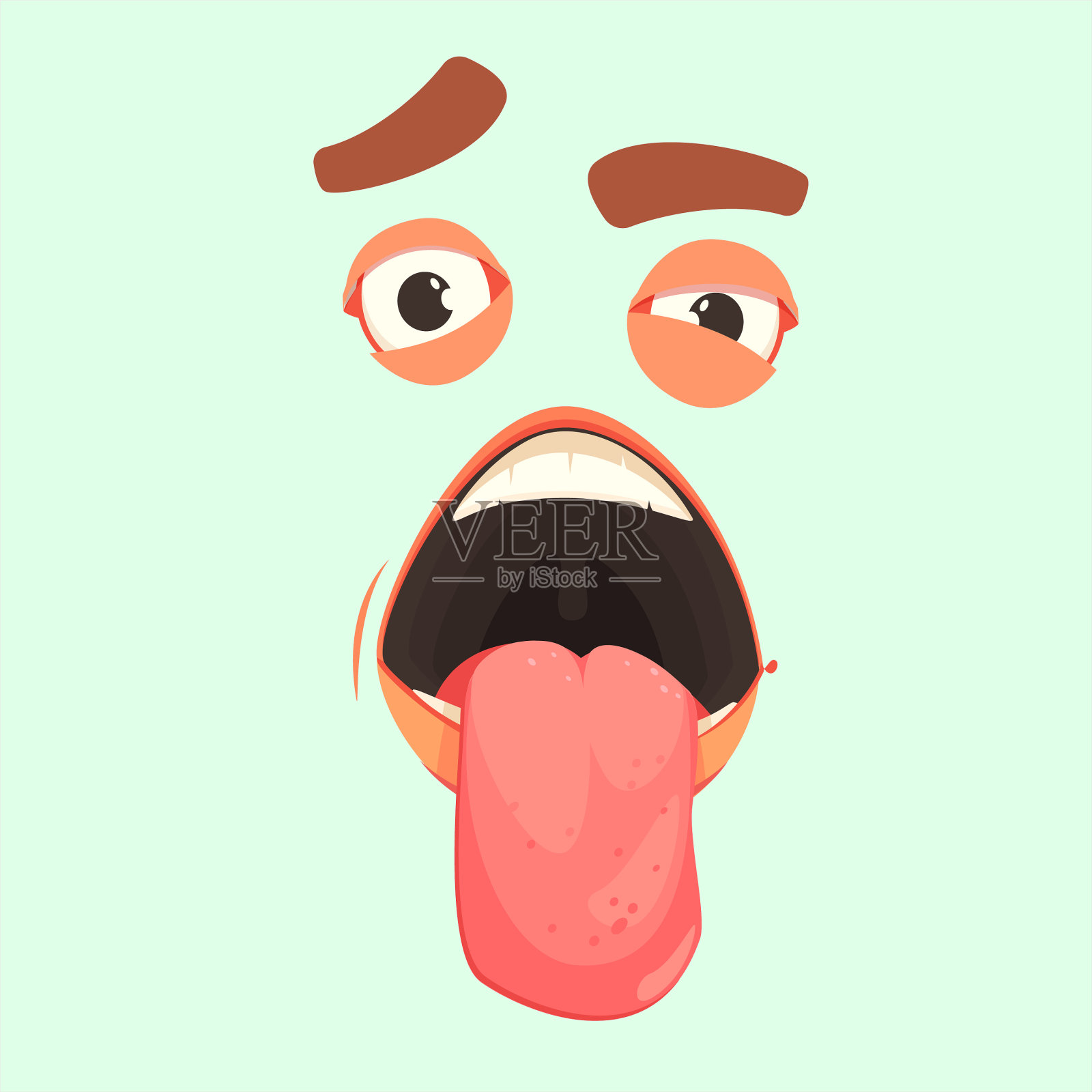 卡通人物嘴巴插图插画图片素材