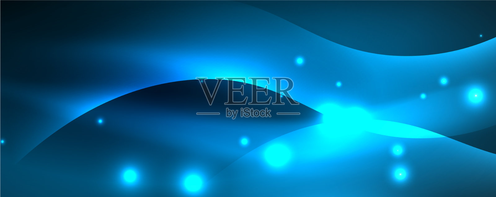 闪亮的霓虹灯波光抽象线插画图片素材