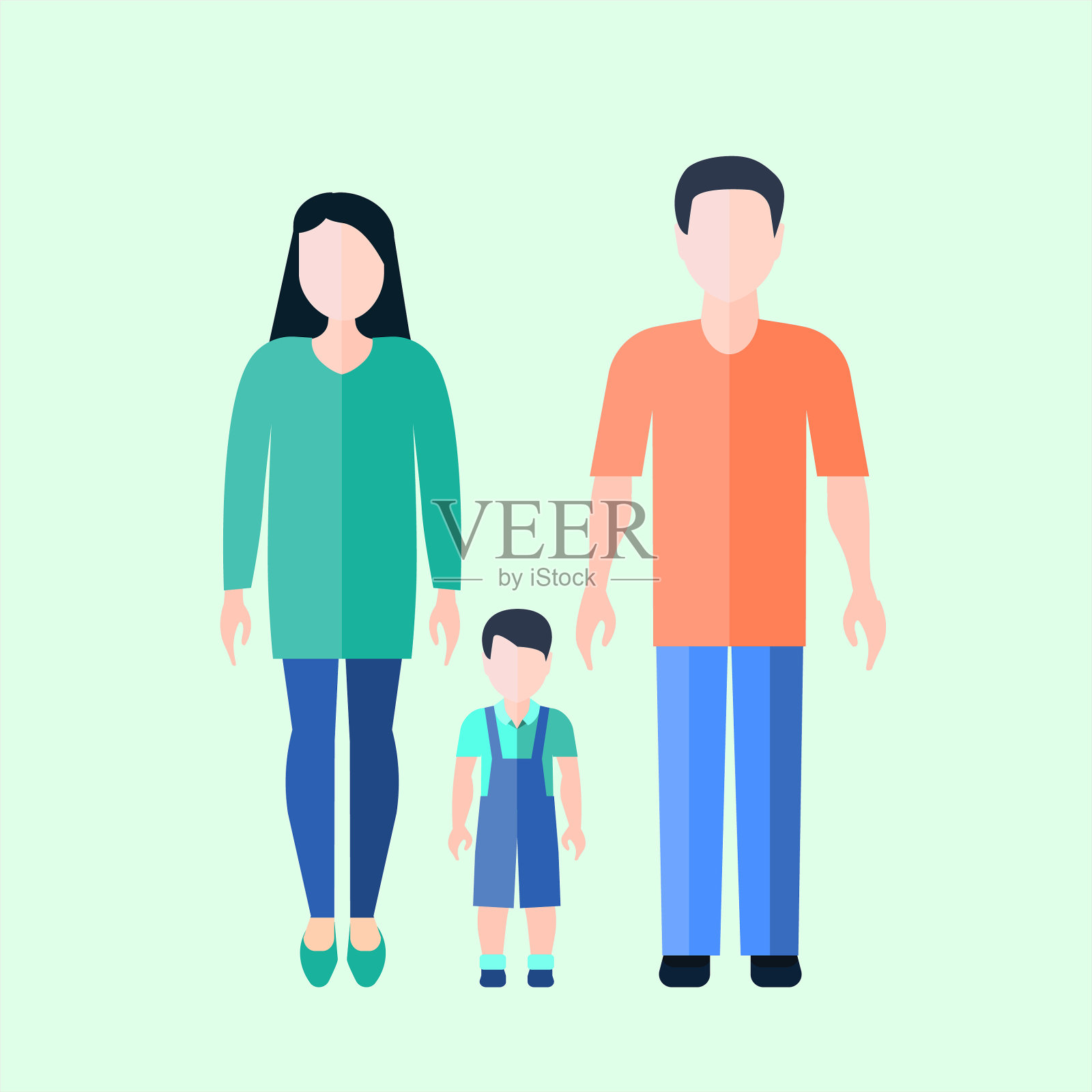 家庭风格的形象说明插画图片素材