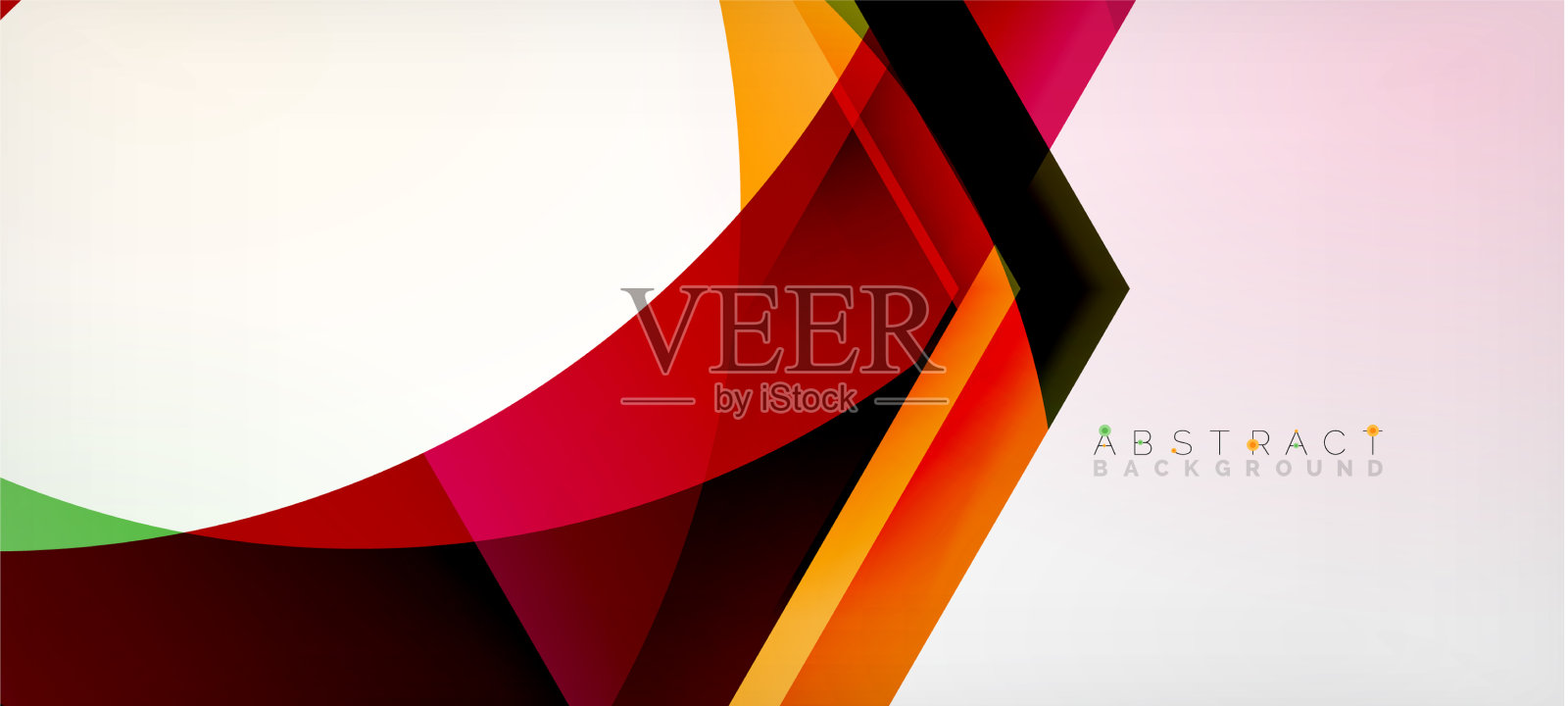 彩色六边形几何抽象插画图片素材