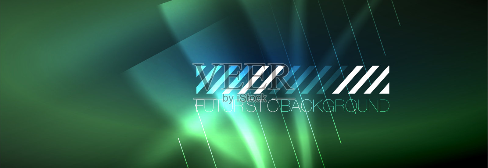 氖发光的线条，神奇的能量和光的运动插画图片素材