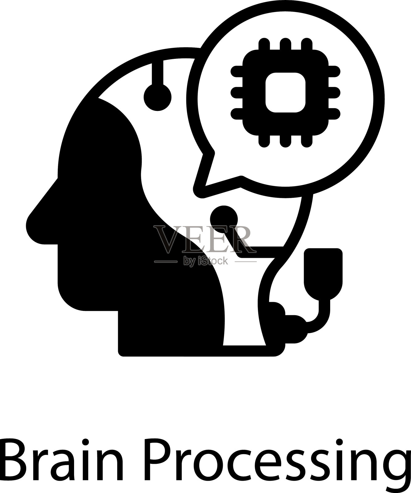 大脑处理插画图片素材