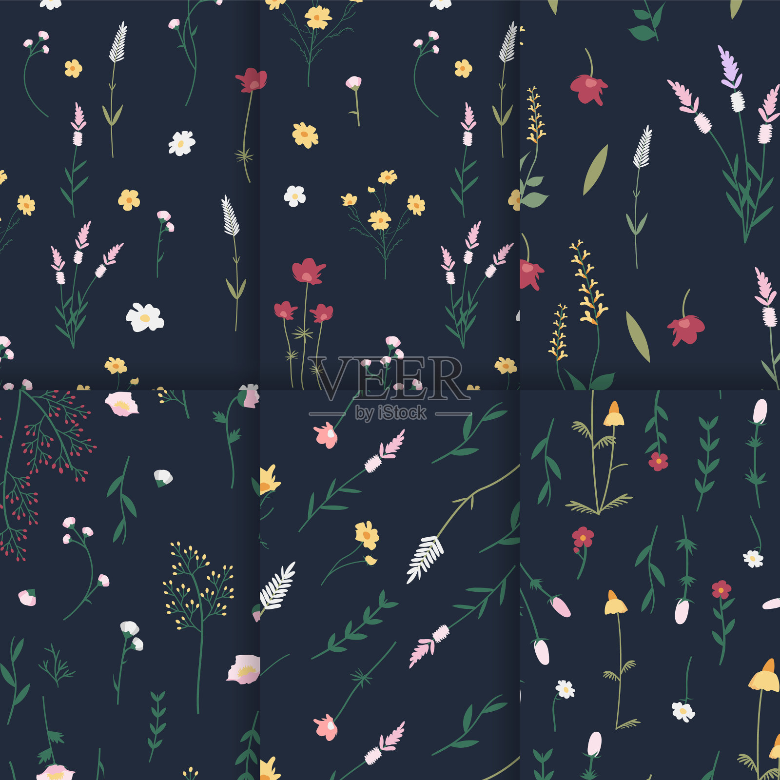 花卉图案的背景插画图片素材