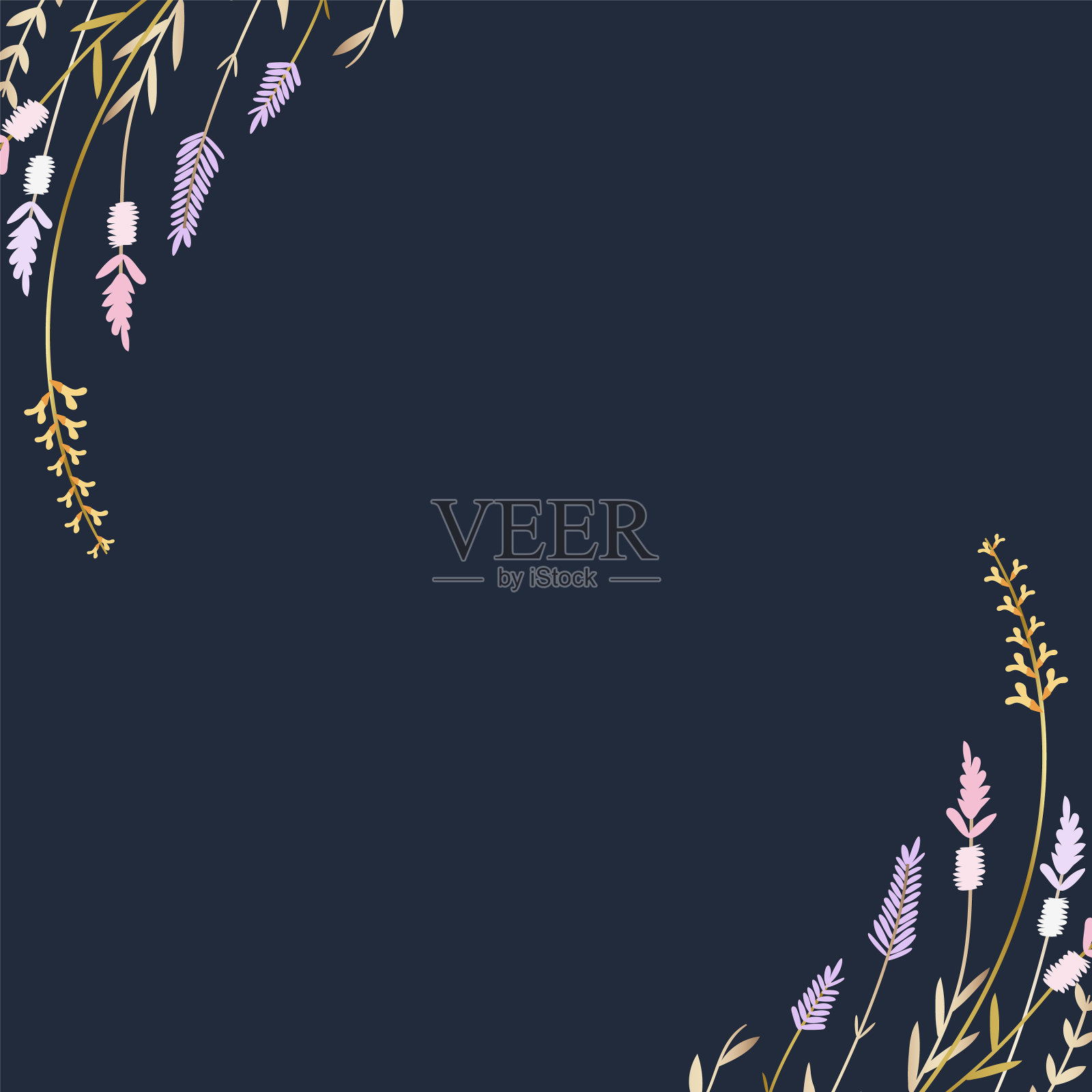 花夏天背景插画图片素材