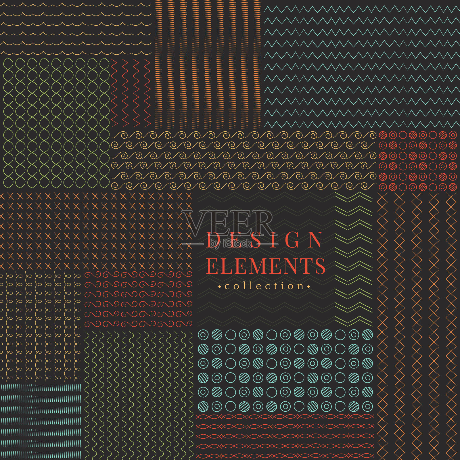 分隔线设计元素集合插画图片素材