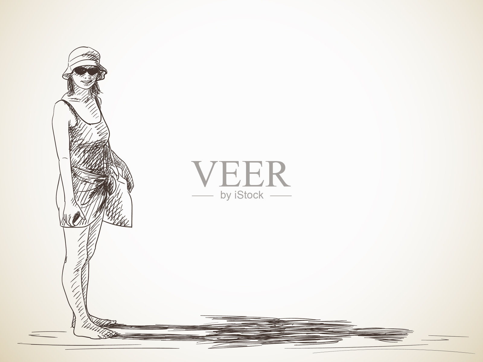 女人插画图片素材