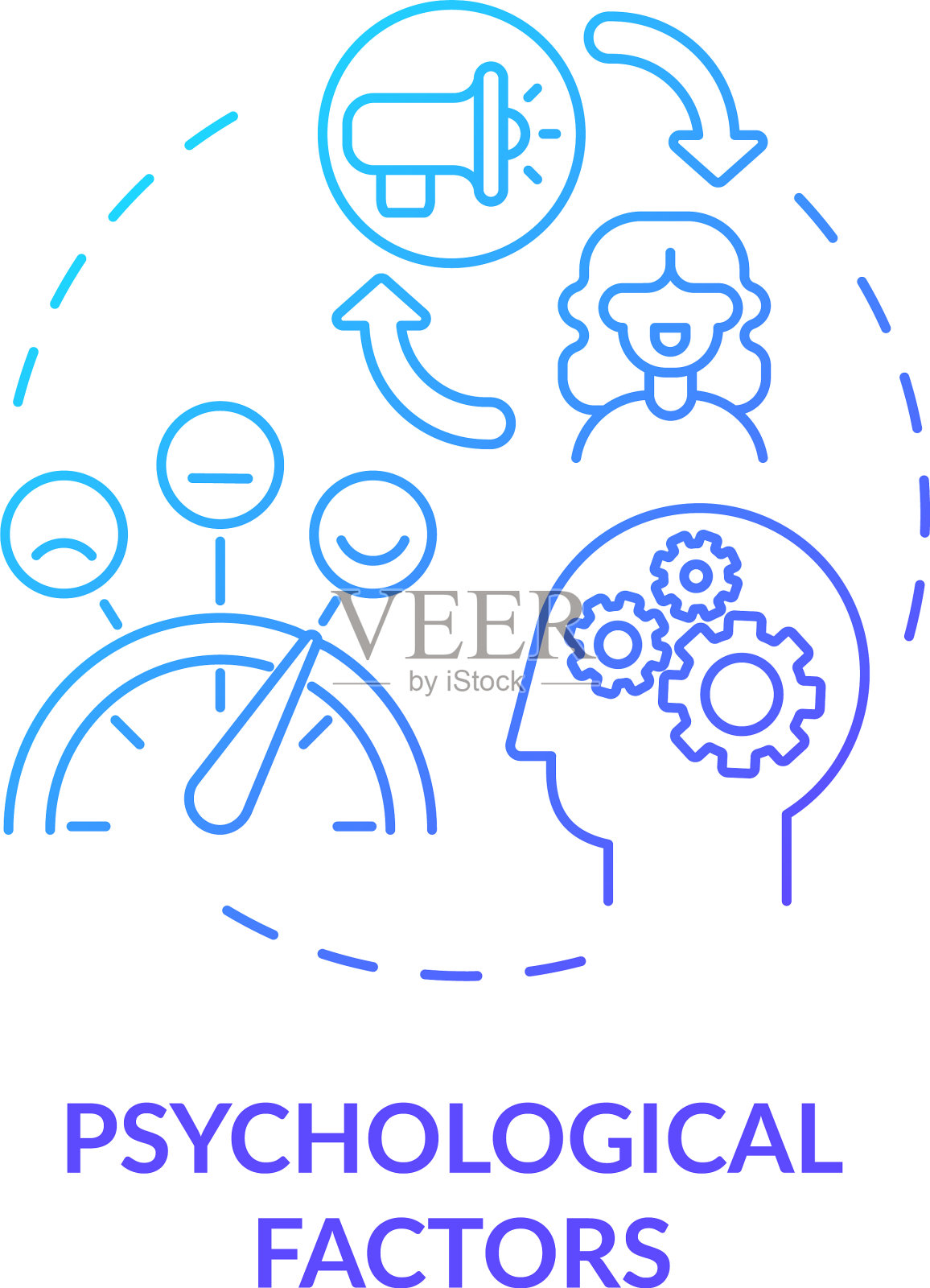 心理因素概念图标插画图片素材