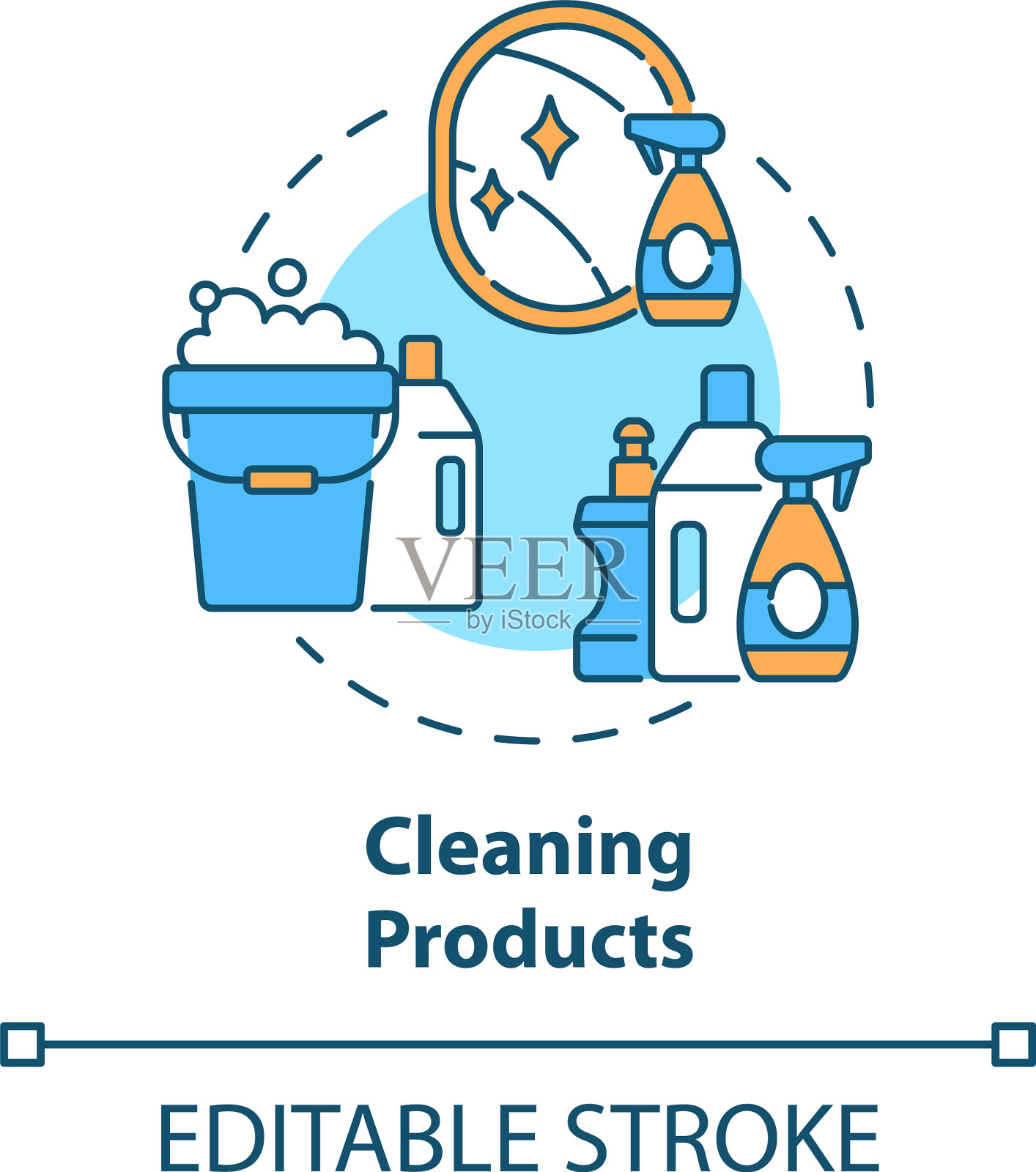 清洁产品概念图标插画图片素材