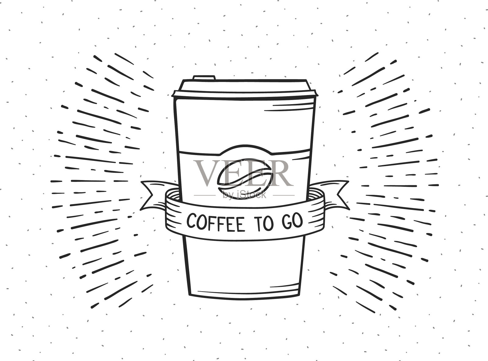 手绘咖啡杯插画图片素材