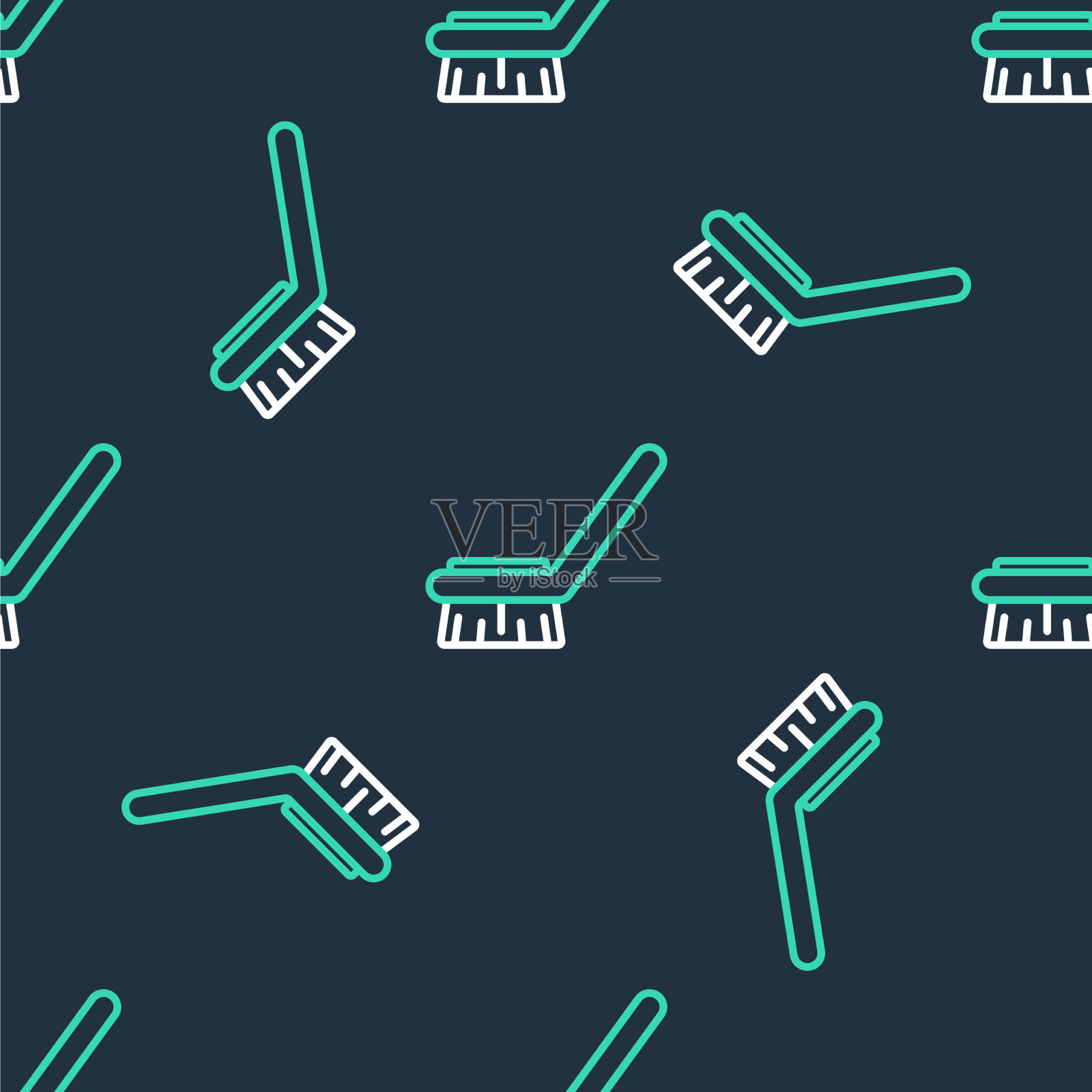 线刷清洗图标隔离无缝插画图片素材