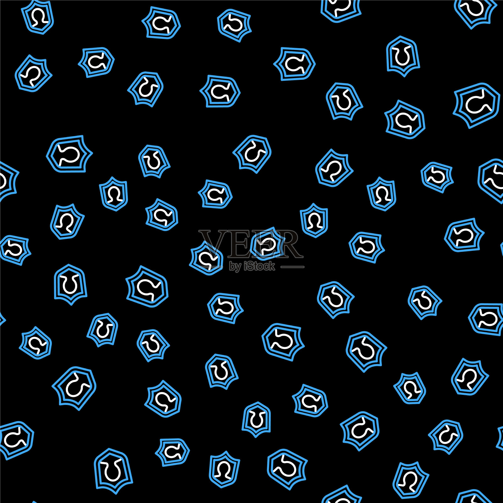 线人寿保险与盾图标隔离插画图片素材