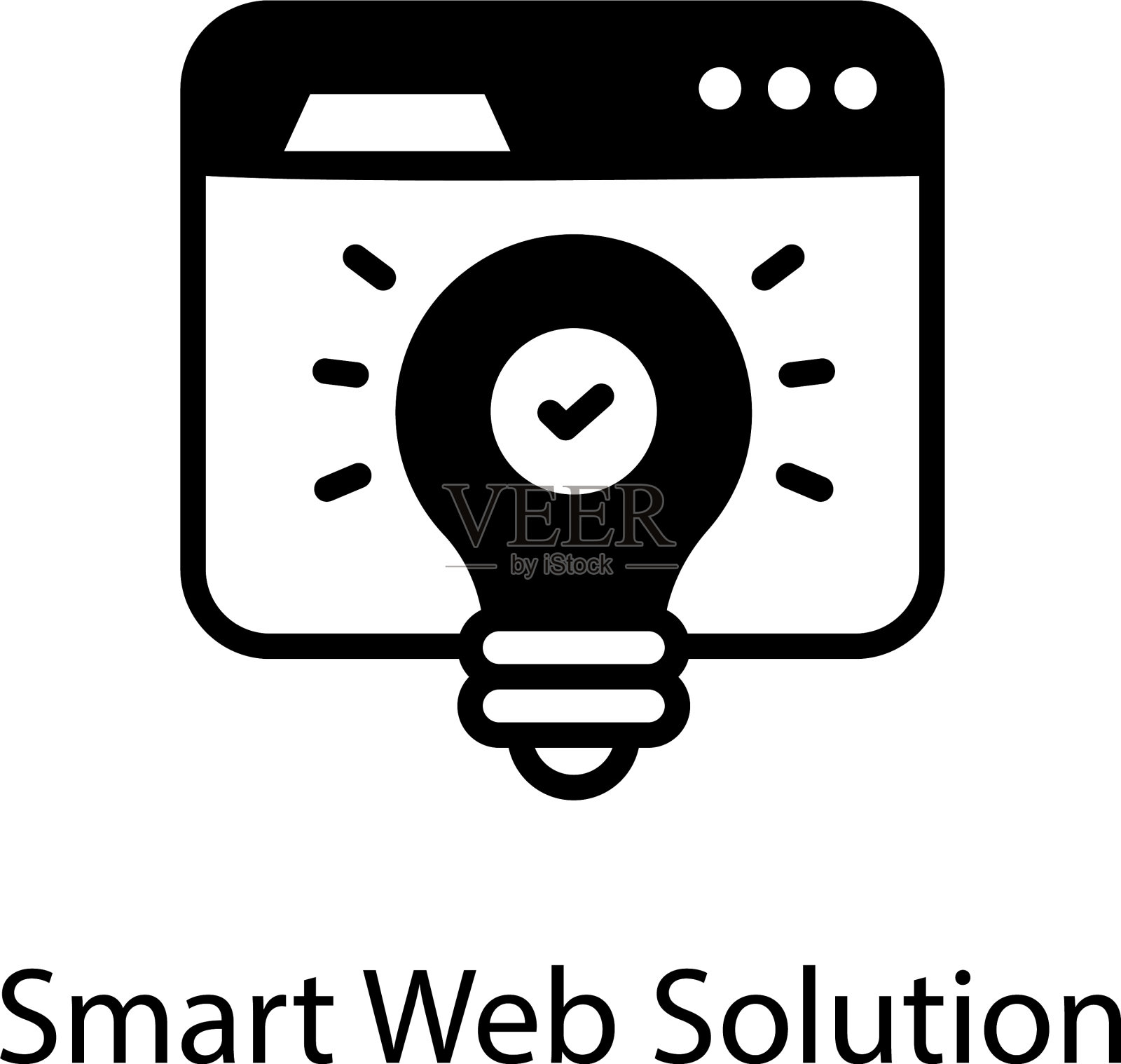 智能web解决方案图标素材