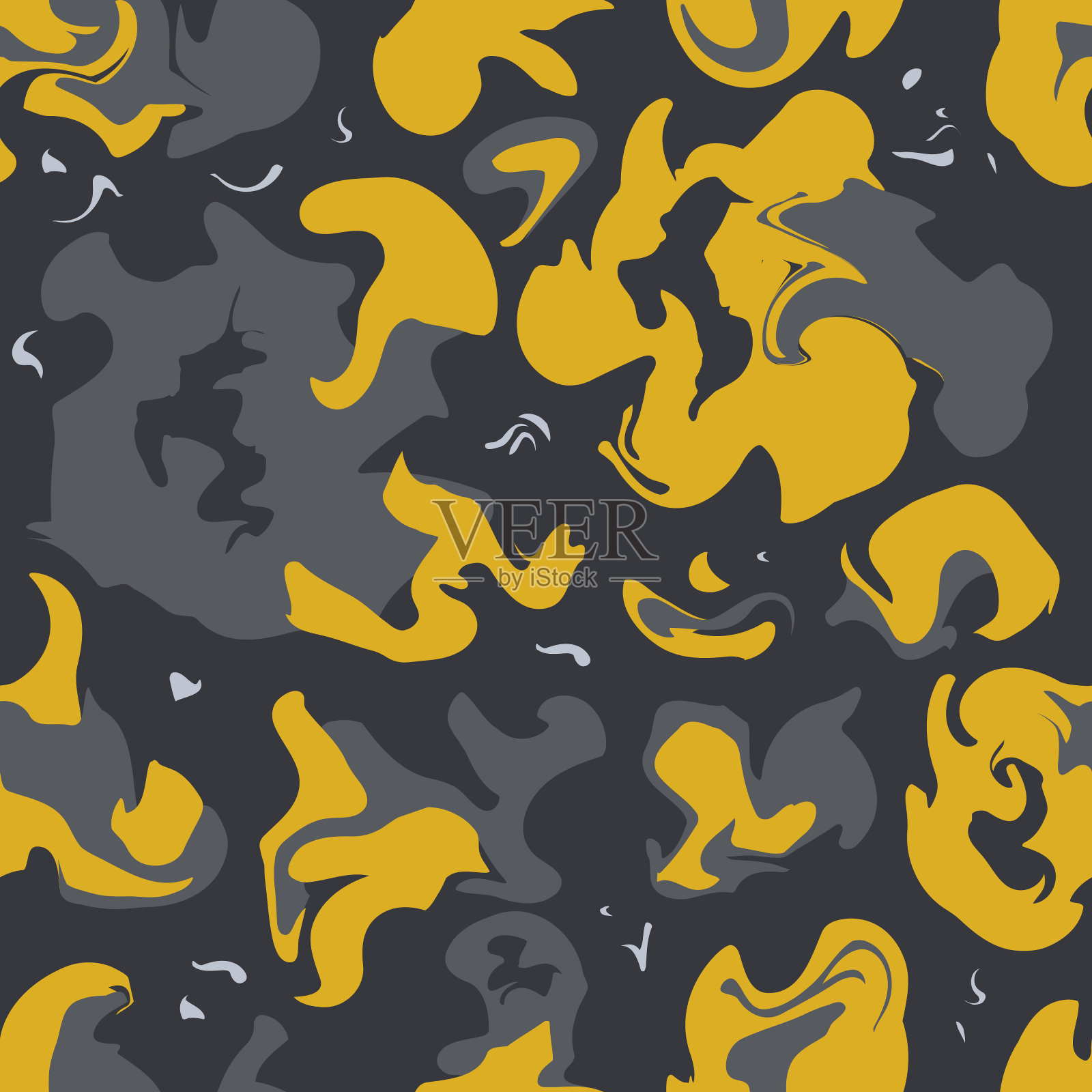 矢量抽象背景或壁纸流行的颜色。带有模糊、斑点和污迹的装饰。调和漆模仿。插画图片素材