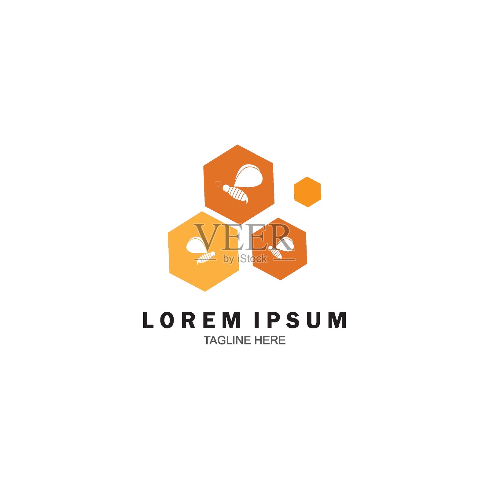 蜂蜜标志矢量插画图片素材