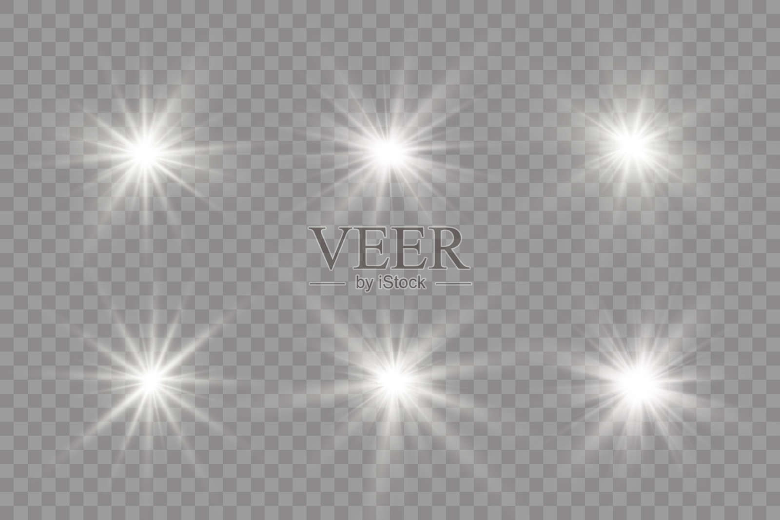 闪亮的星星，闪亮的太阳，闪亮的尘埃。设计元素图片